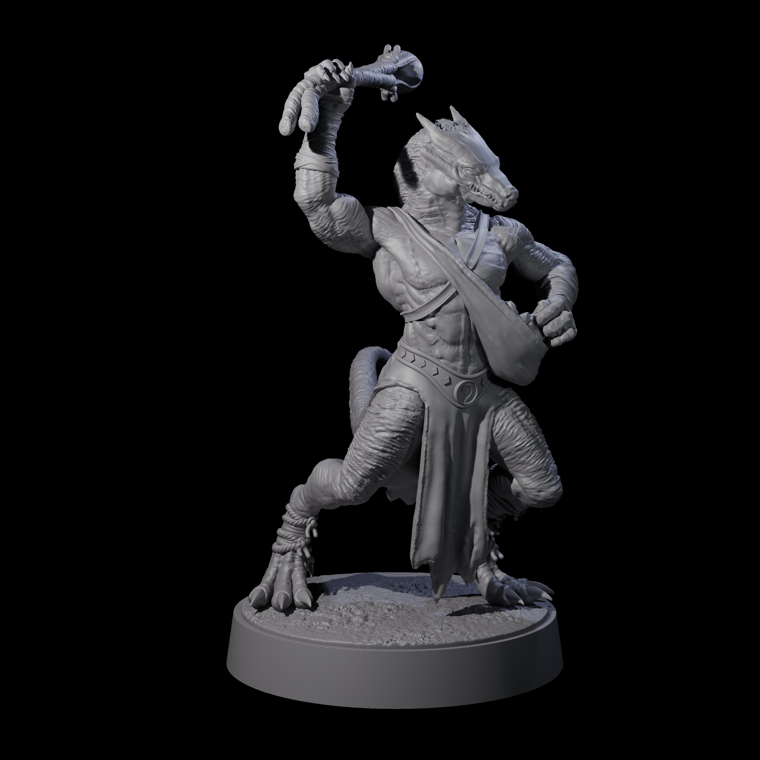 Shooting Kobold Slinger D Miniature for Dungeons and Dragons, Pathfinder or other TTRPGs