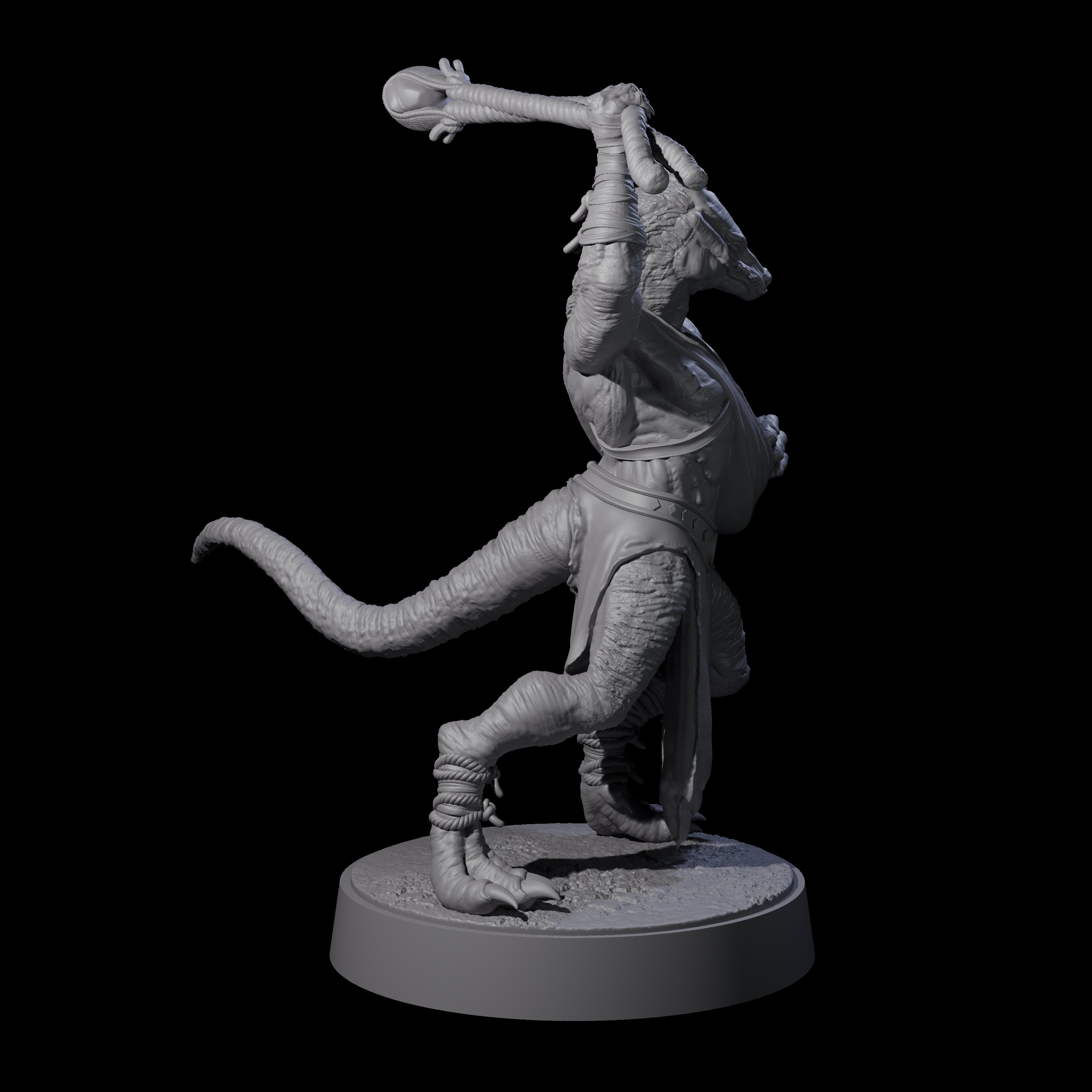 Shooting Kobold Slinger D Miniature for Dungeons and Dragons, Pathfinder or other TTRPGs