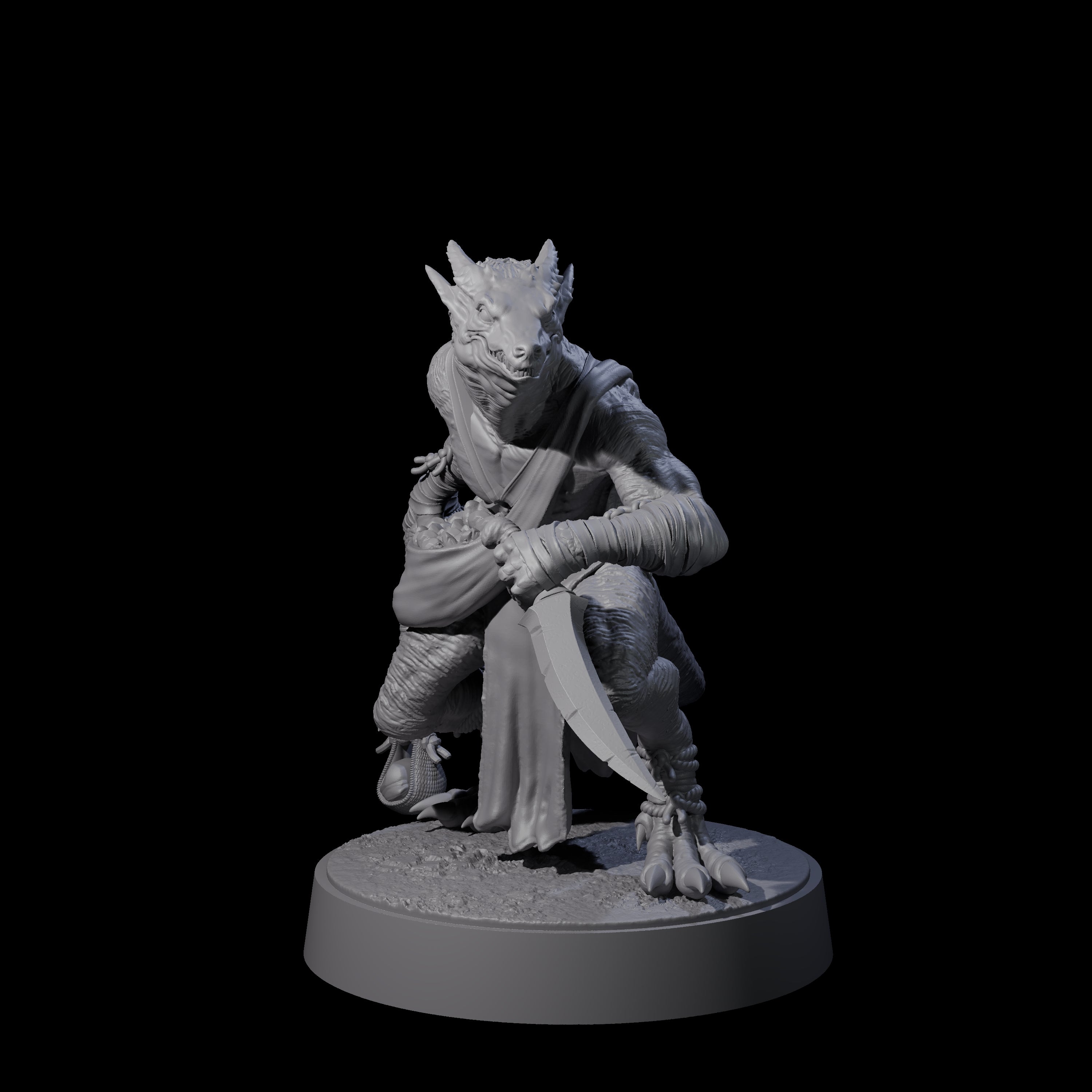 Shooting Kobold Slinger F Miniature for Dungeons and Dragons, Pathfinder or other TTRPGs