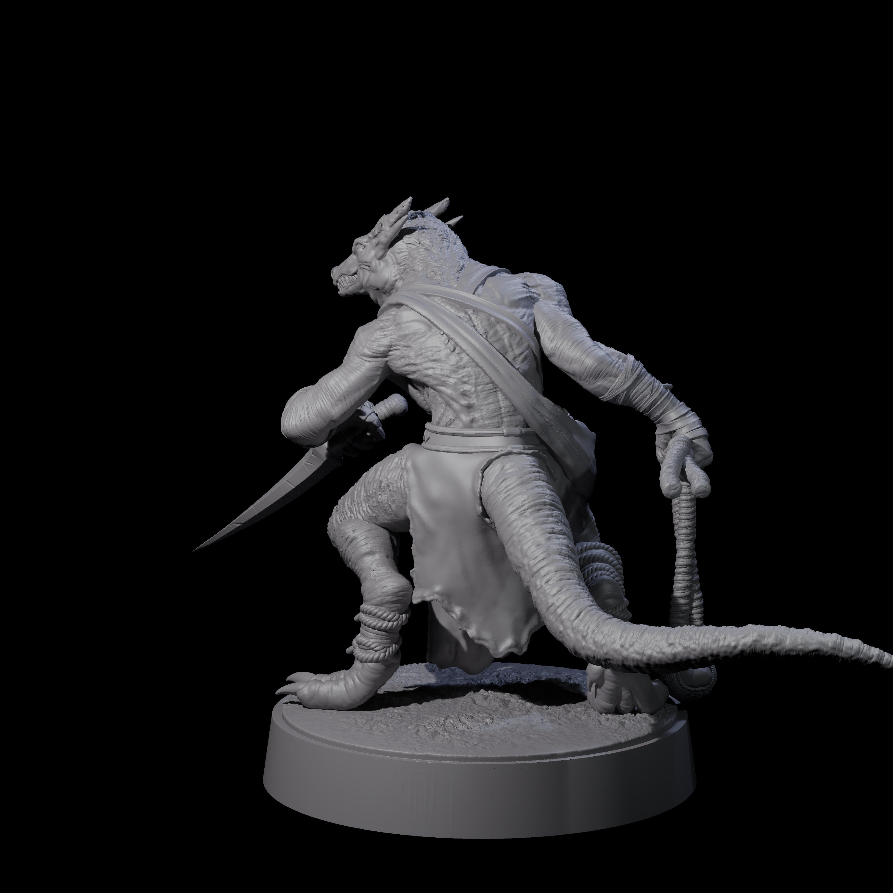 Shooting Kobold Slinger F Miniature for Dungeons and Dragons, Pathfinder or other TTRPGs