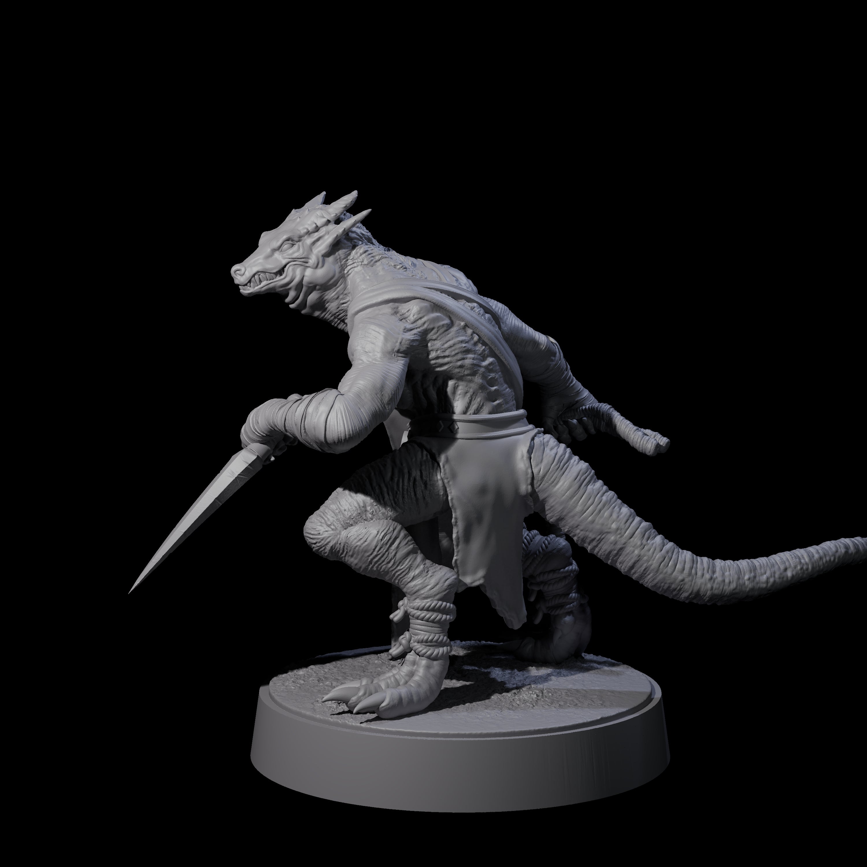 Shooting Kobold Slinger F Miniature for Dungeons and Dragons, Pathfinder or other TTRPGs