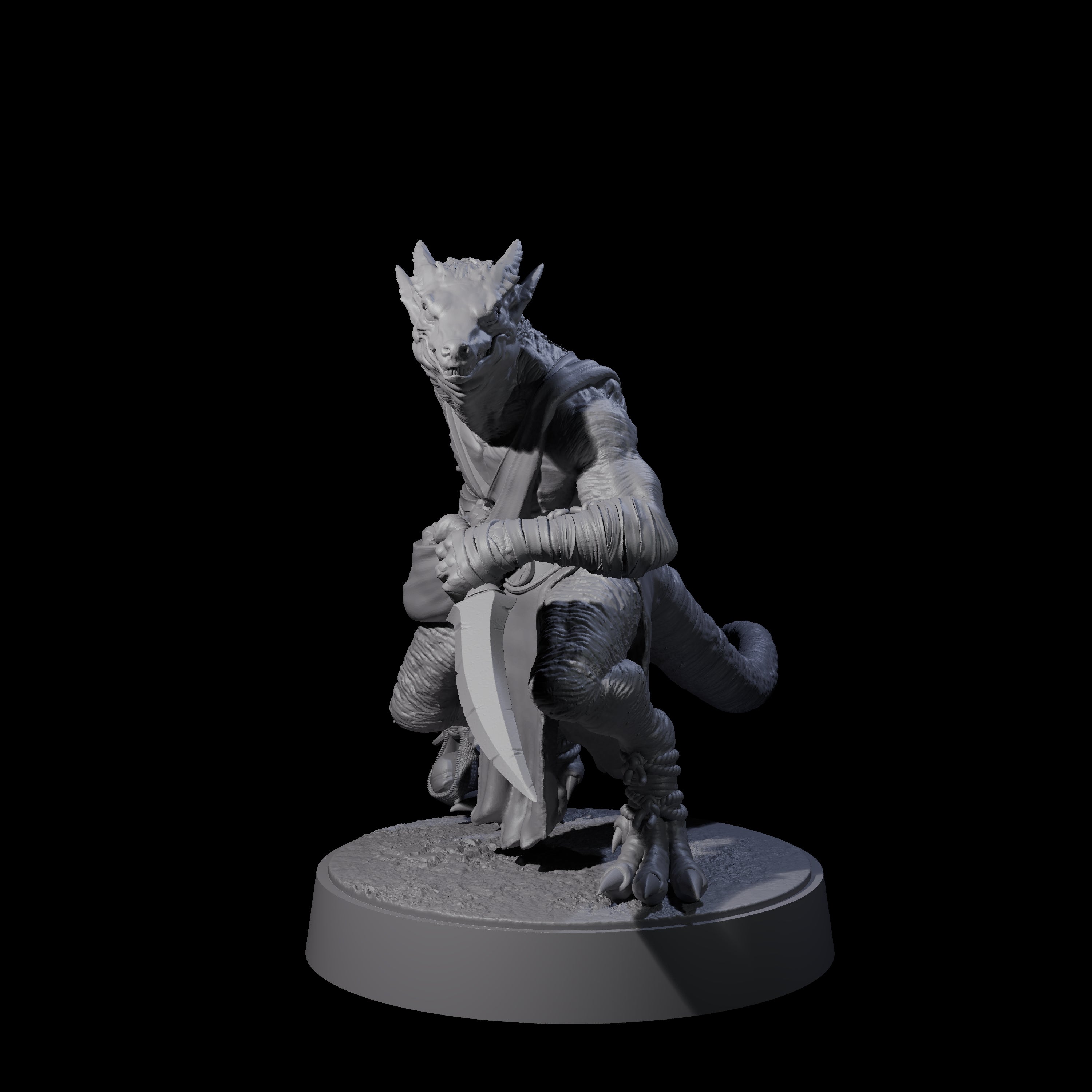Shooting Kobold Slinger F Miniature for Dungeons and Dragons, Pathfinder or other TTRPGs