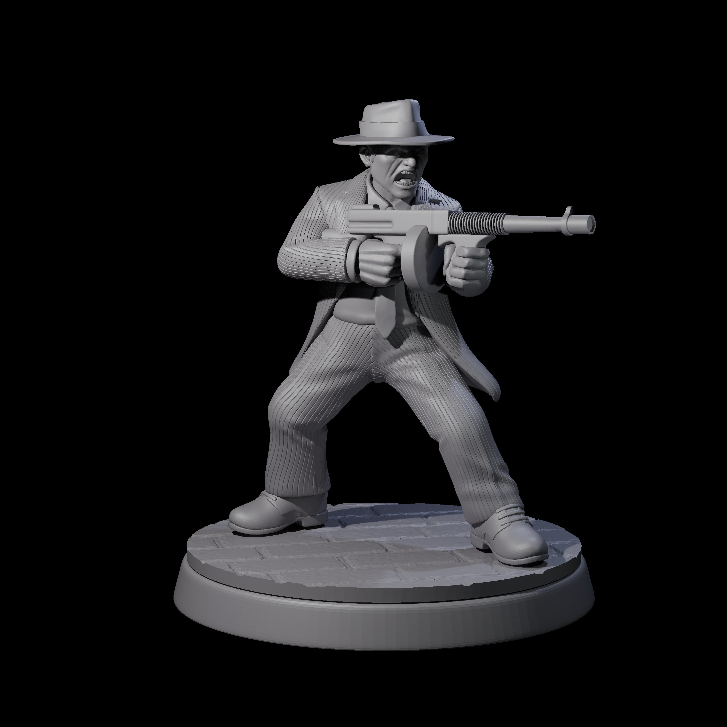 Shooting Mobster Enforcer Miniature for Dungeons and Dragons, Pathfinder or other TTRPGs