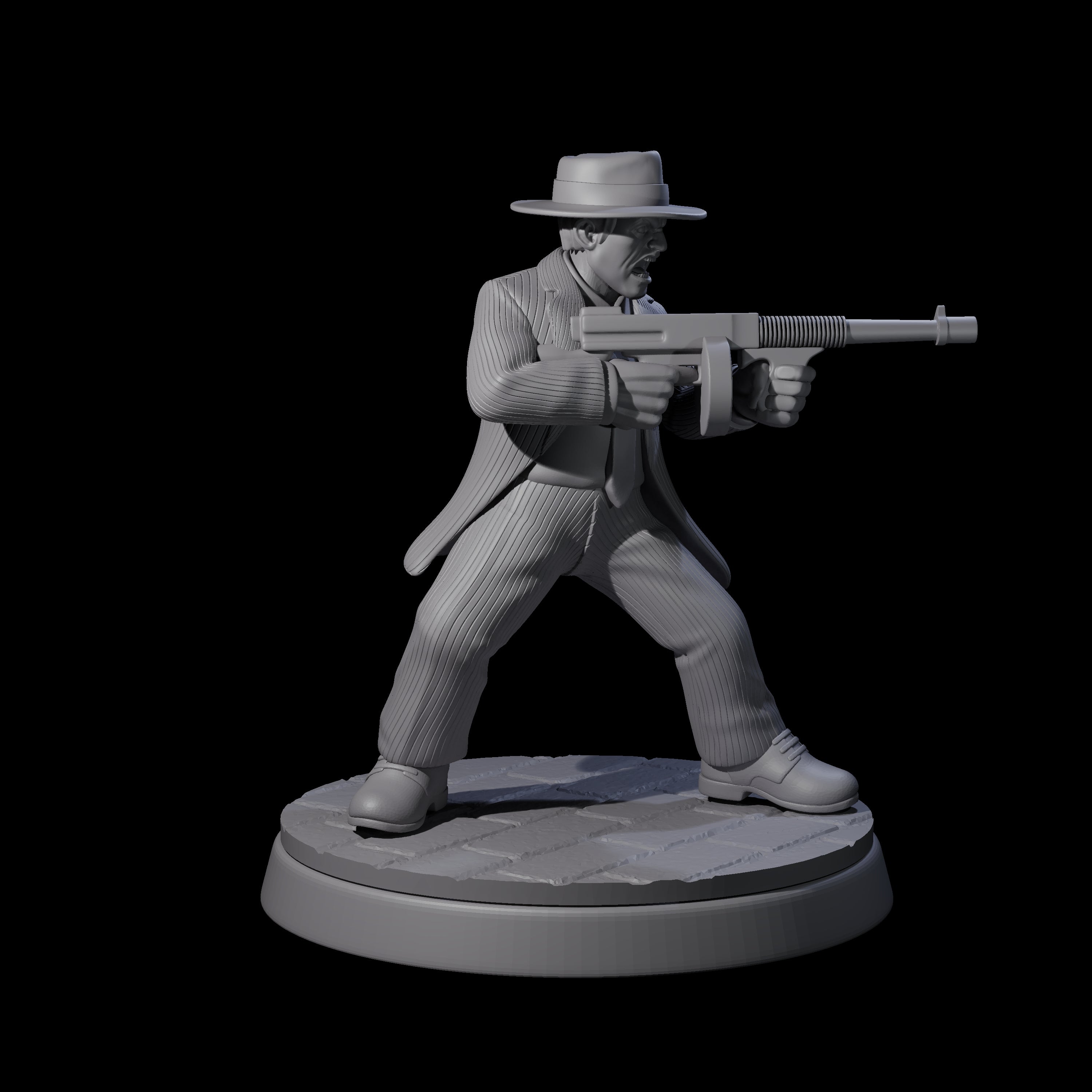 Shooting Mobster Enforcer Miniature for Dungeons and Dragons, Pathfinder or other TTRPGs