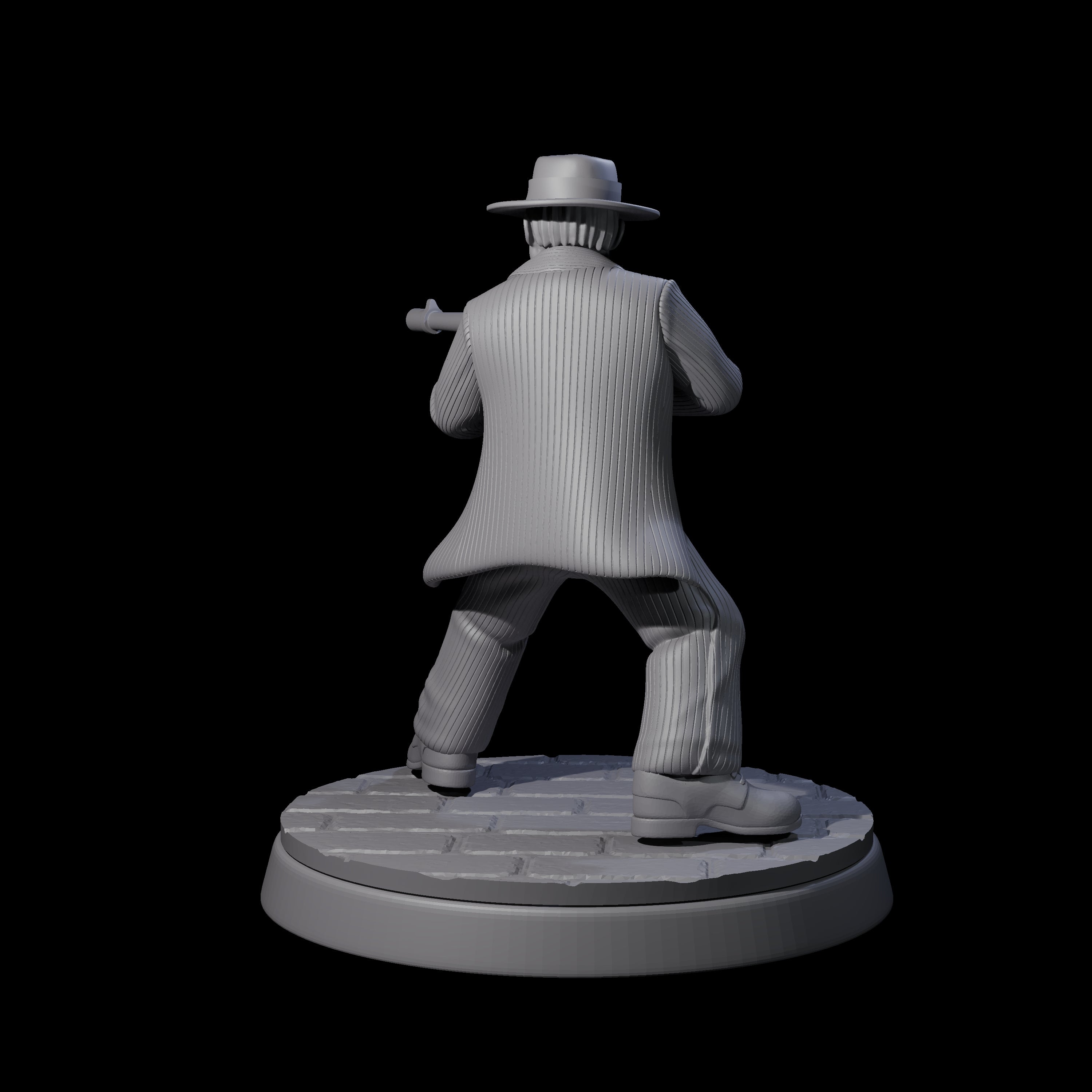 Shooting Mobster Enforcer Miniature for Dungeons and Dragons, Pathfinder or other TTRPGs