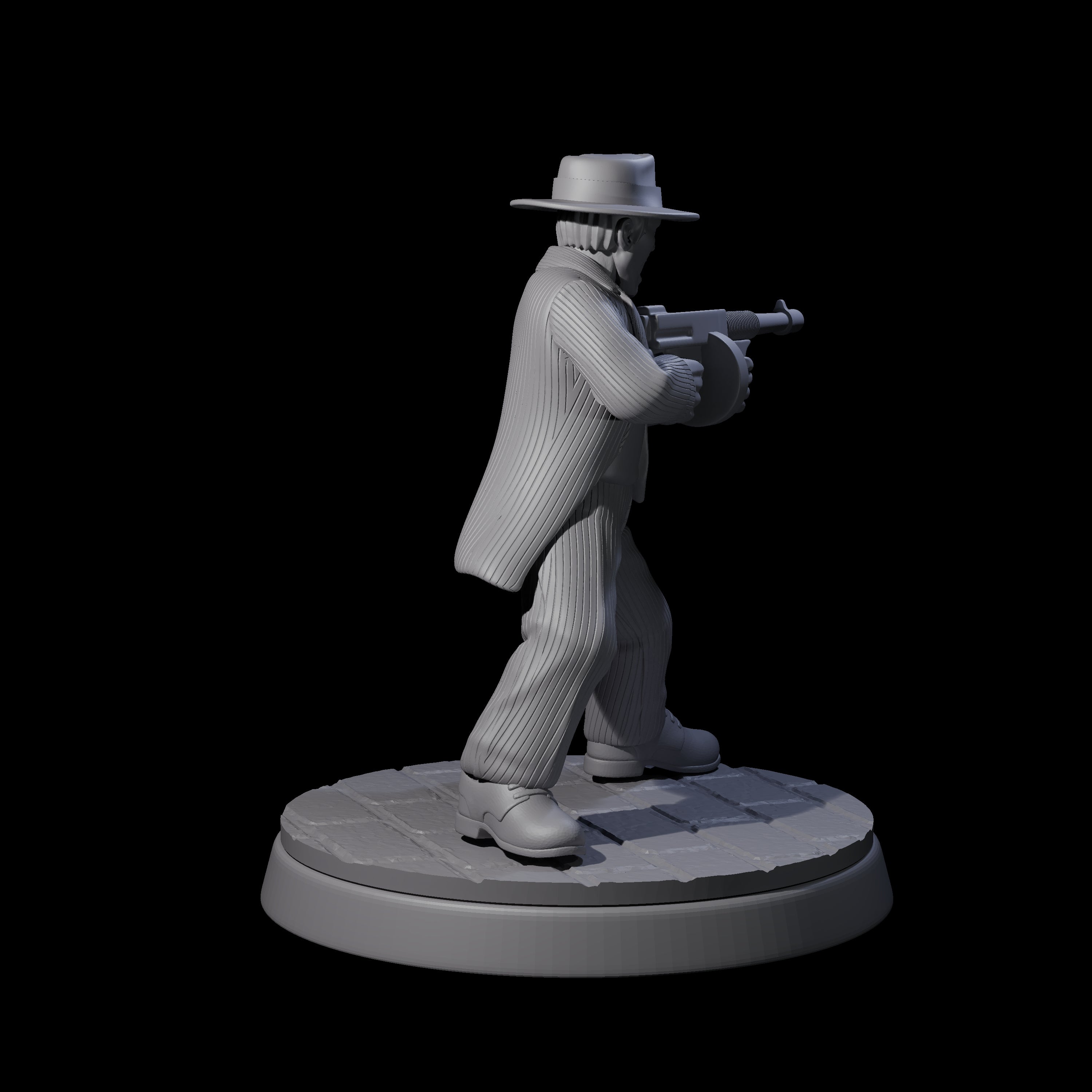 Shooting Mobster Enforcer Miniature for Dungeons and Dragons, Pathfinder or other TTRPGs