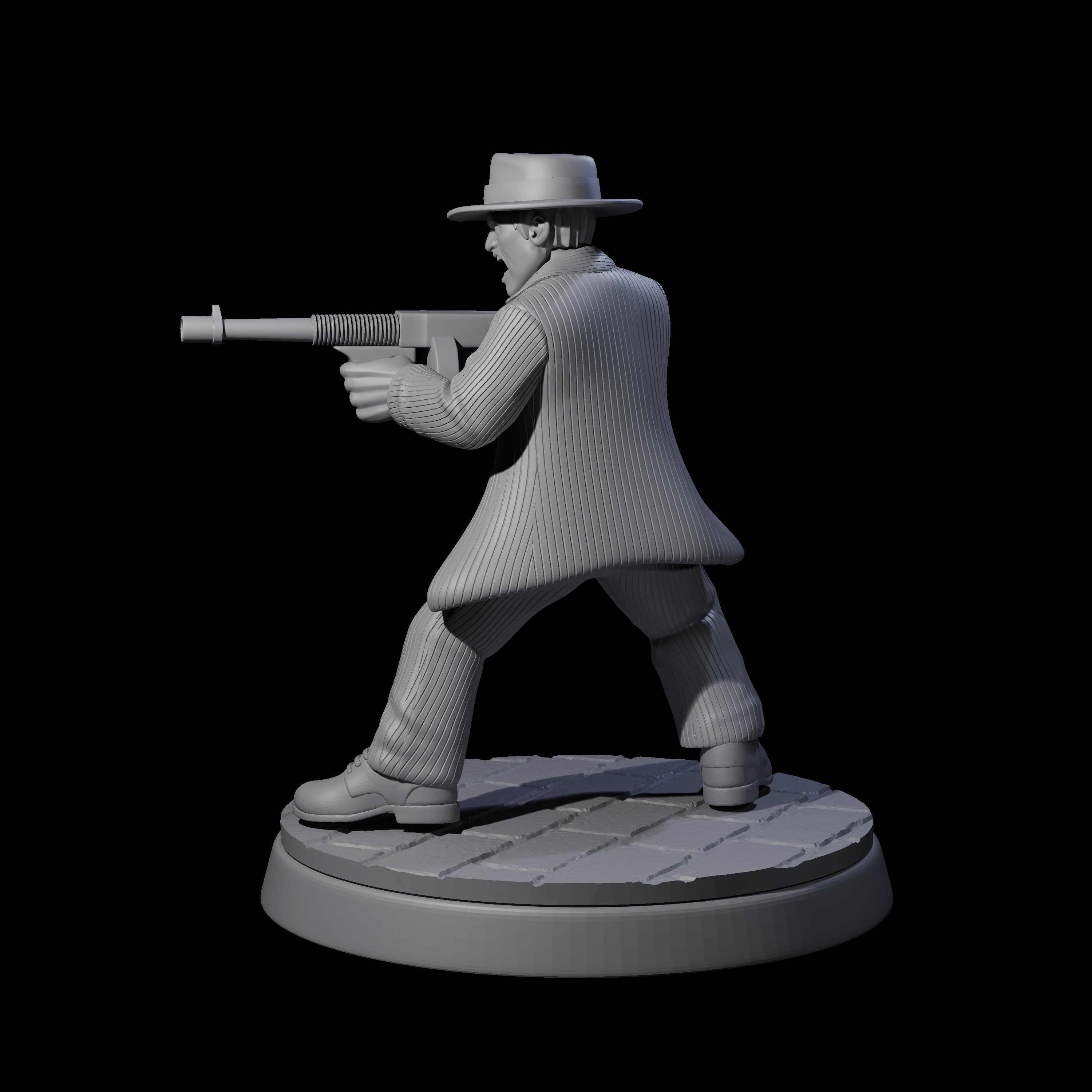 Shooting Mobster Enforcer Miniature for Dungeons and Dragons, Pathfinder or other TTRPGs