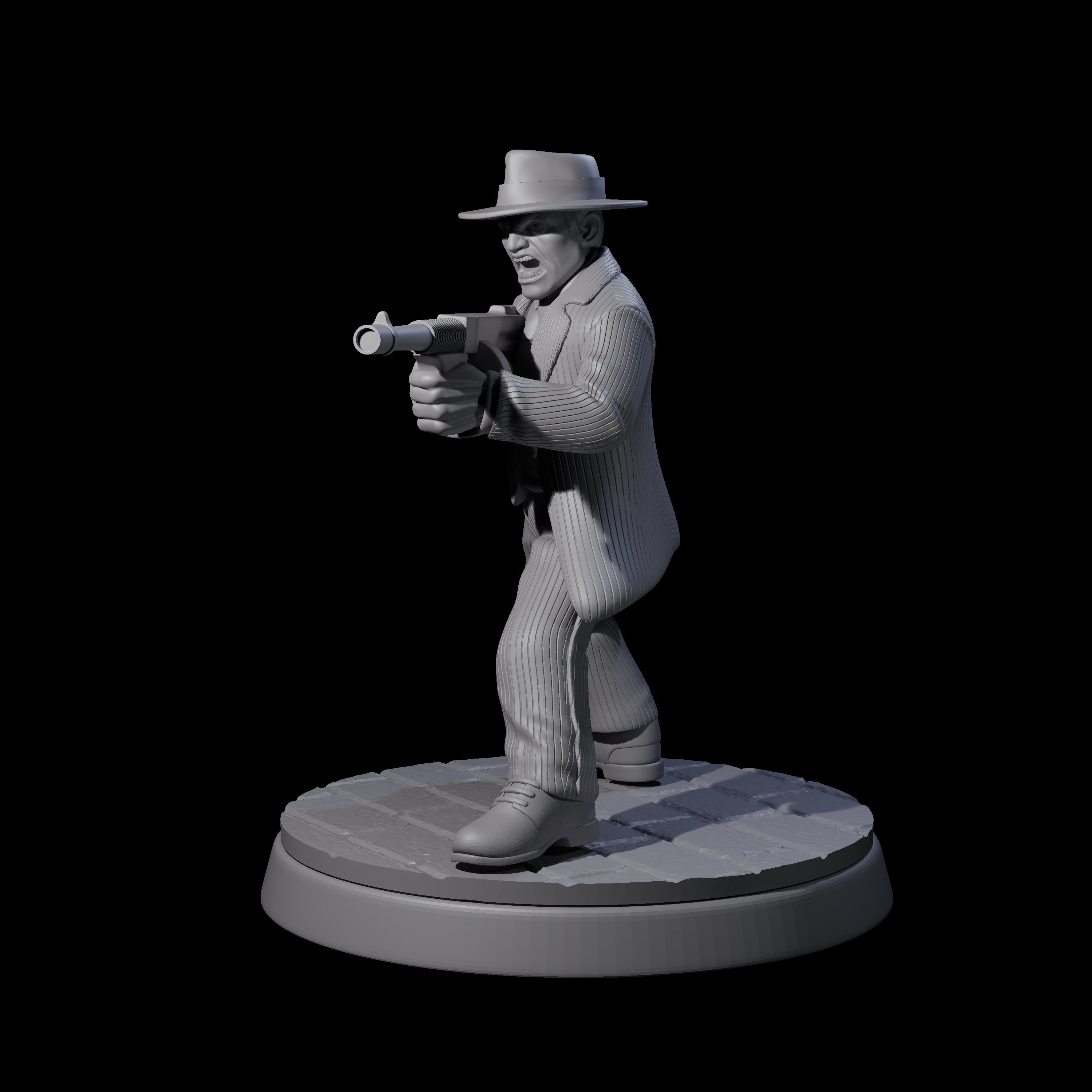 Shooting Mobster Enforcer Miniature for Dungeons and Dragons, Pathfinder or other TTRPGs