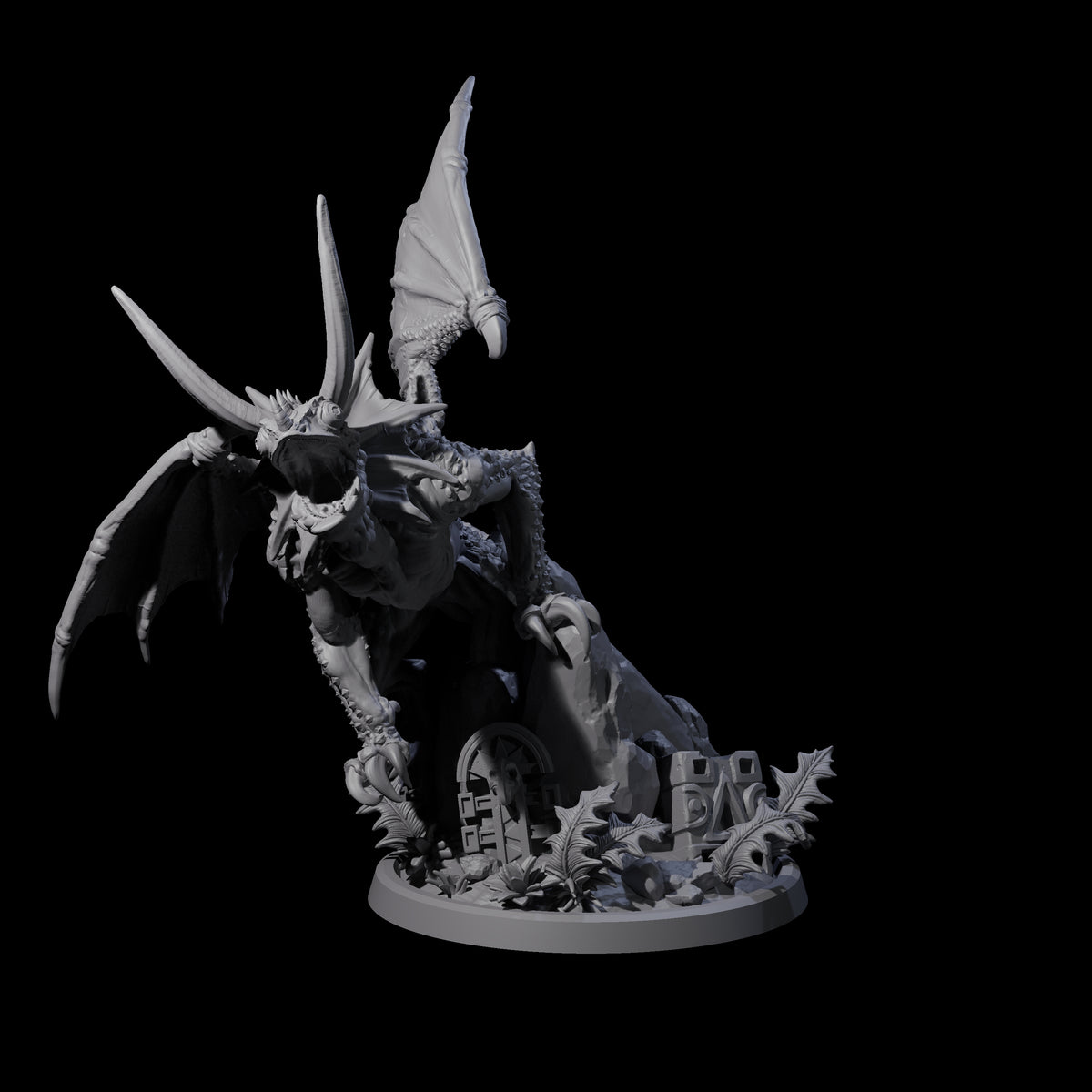 Shrieking Faerie Drake Miniature for Dungeons and Dragons, Pathfinder or other TTRPGs
