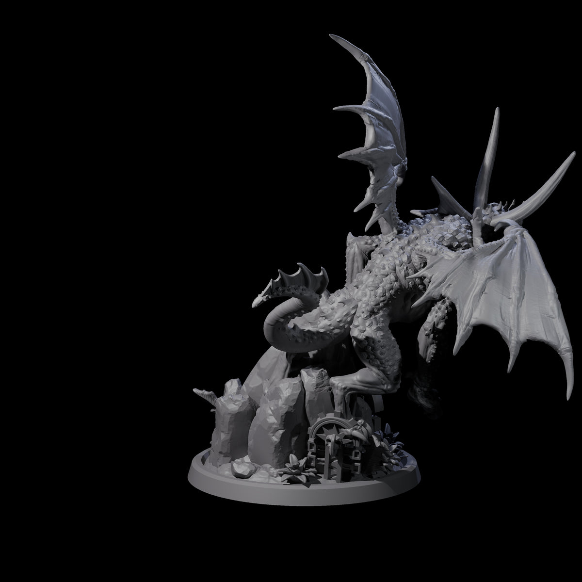 Shrieking Faerie Drake Miniature for Dungeons and Dragons, Pathfinder or other TTRPGs