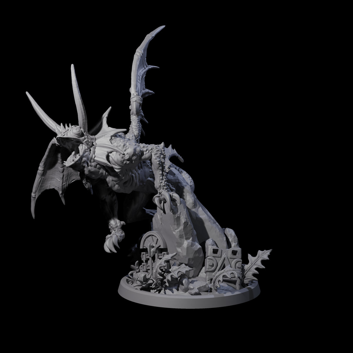 Shrieking Faerie Drake Miniature for Dungeons and Dragons, Pathfinder or other TTRPGs