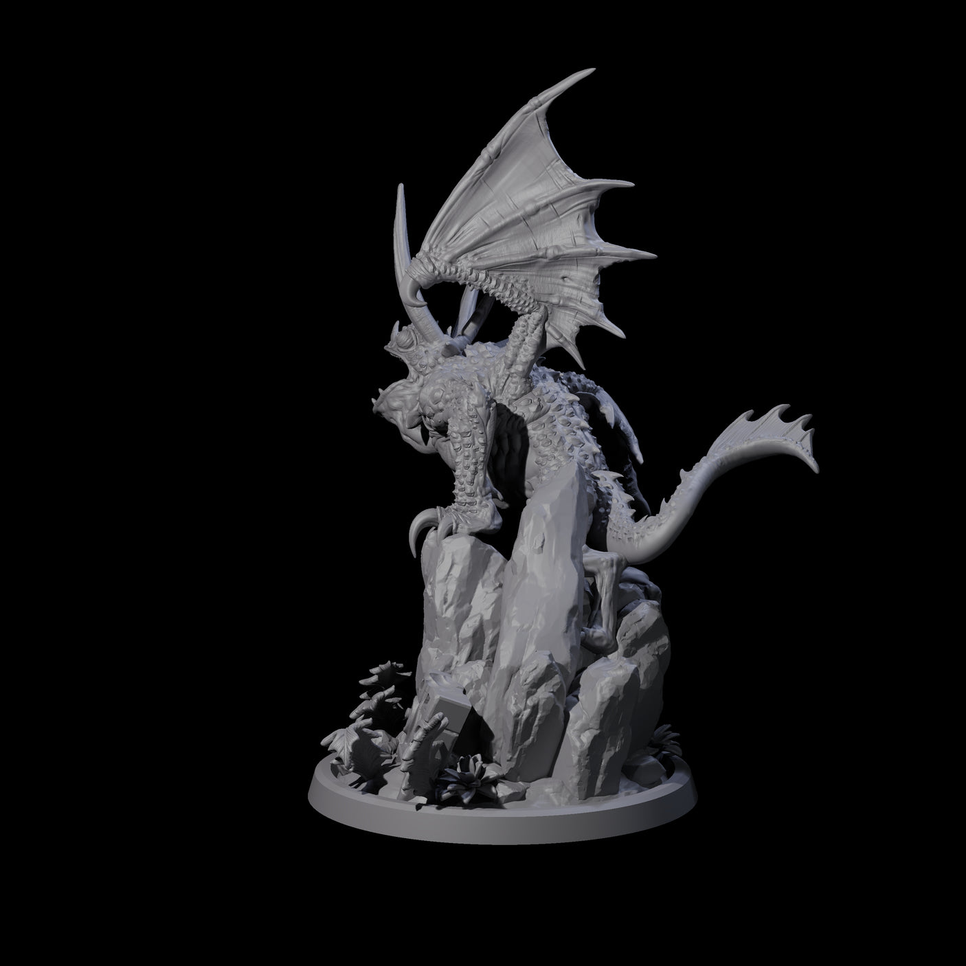 Shrieking Faerie Drake Miniature for Dungeons and Dragons, Pathfinder or other TTRPGs