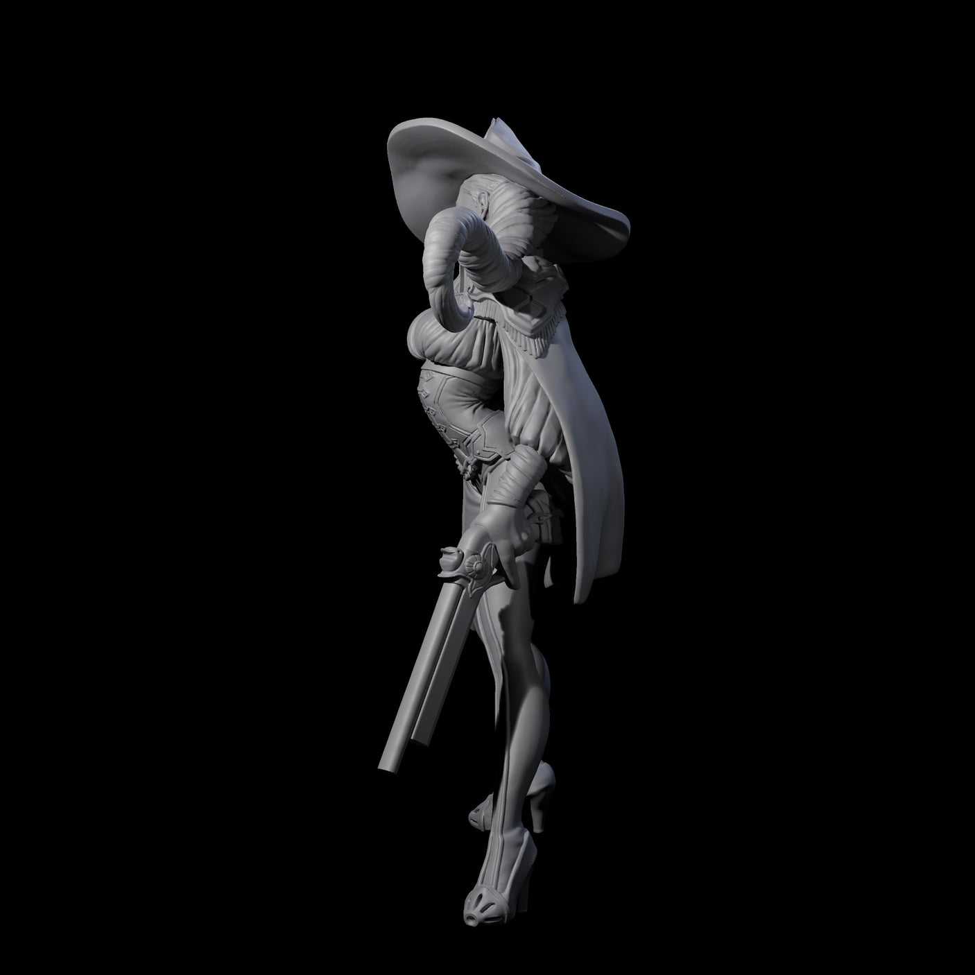 Shrowded in Mystery Hunter Miniature for Dungeons and Dragons, Pathfinder or other TTRPGs