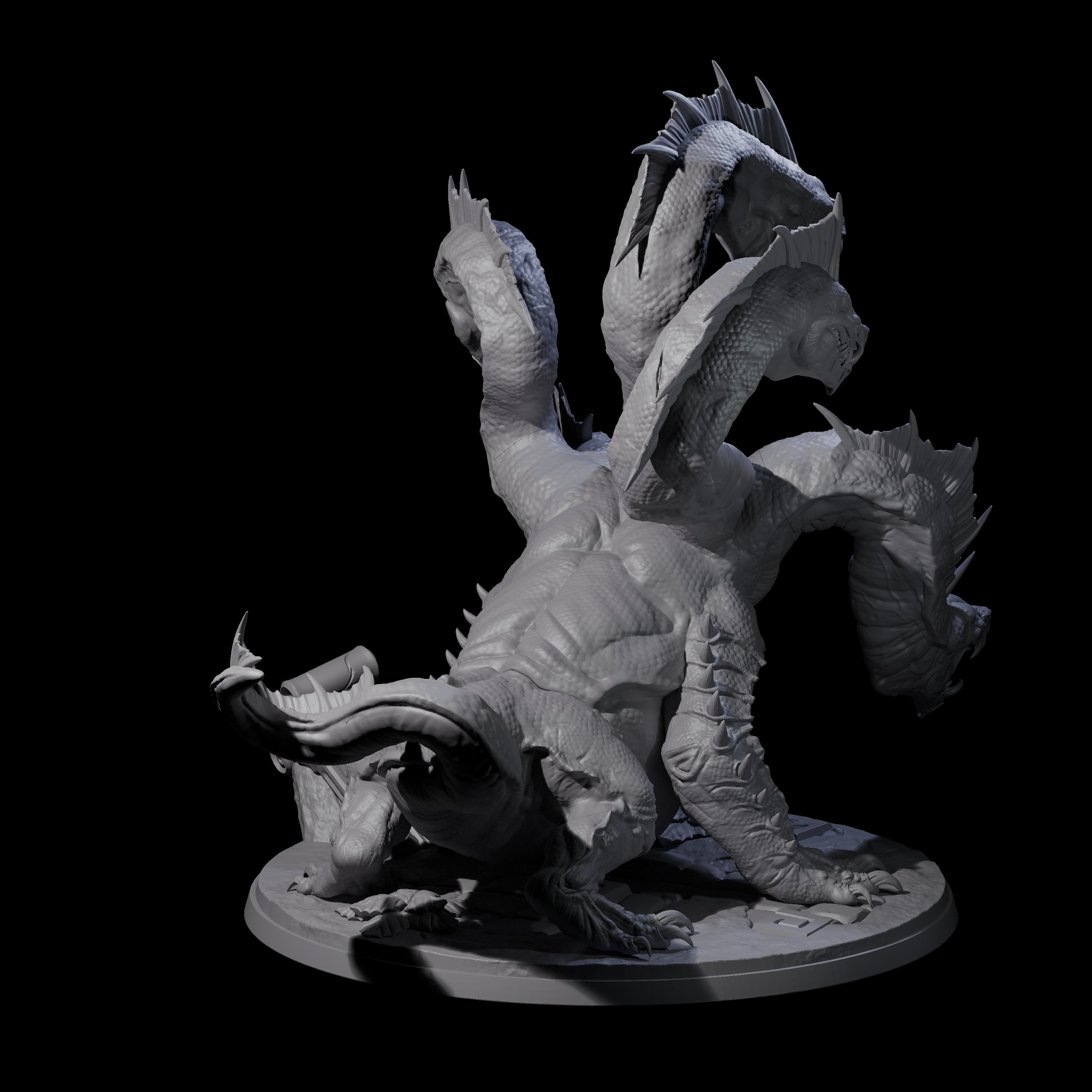 Sickly Hydra Miniature for Dungeons and Dragons, Pathfinder or other TTRPGs