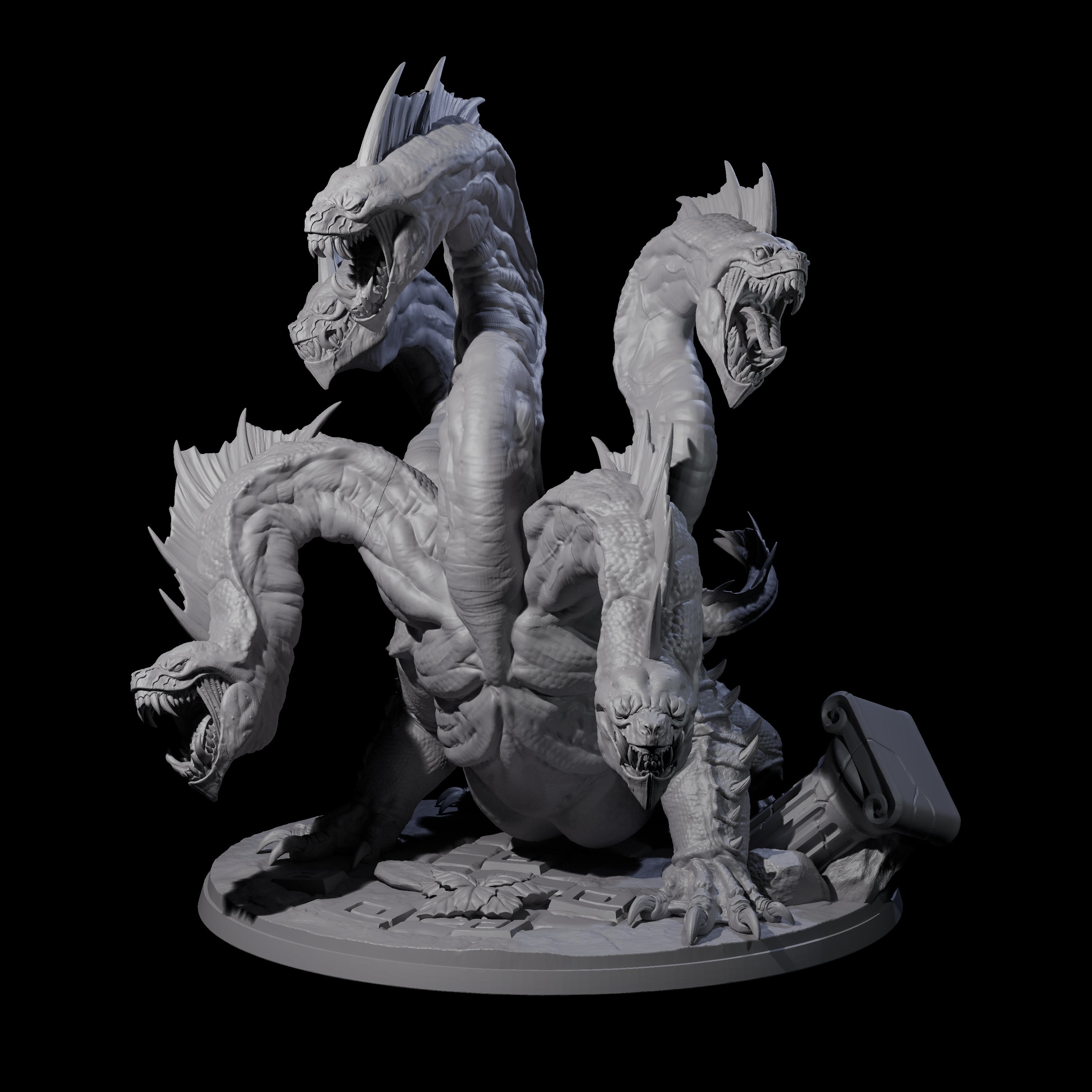 Sickly Hydra Miniature for Dungeons and Dragons, Pathfinder or other TTRPGs