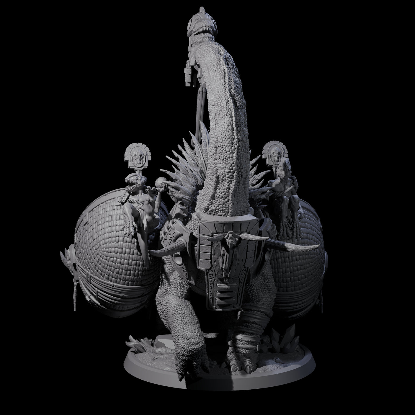 Siege Dinosaur War Platform Miniature for Dungeons and Dragons, Pathfinder or other TTRPGs