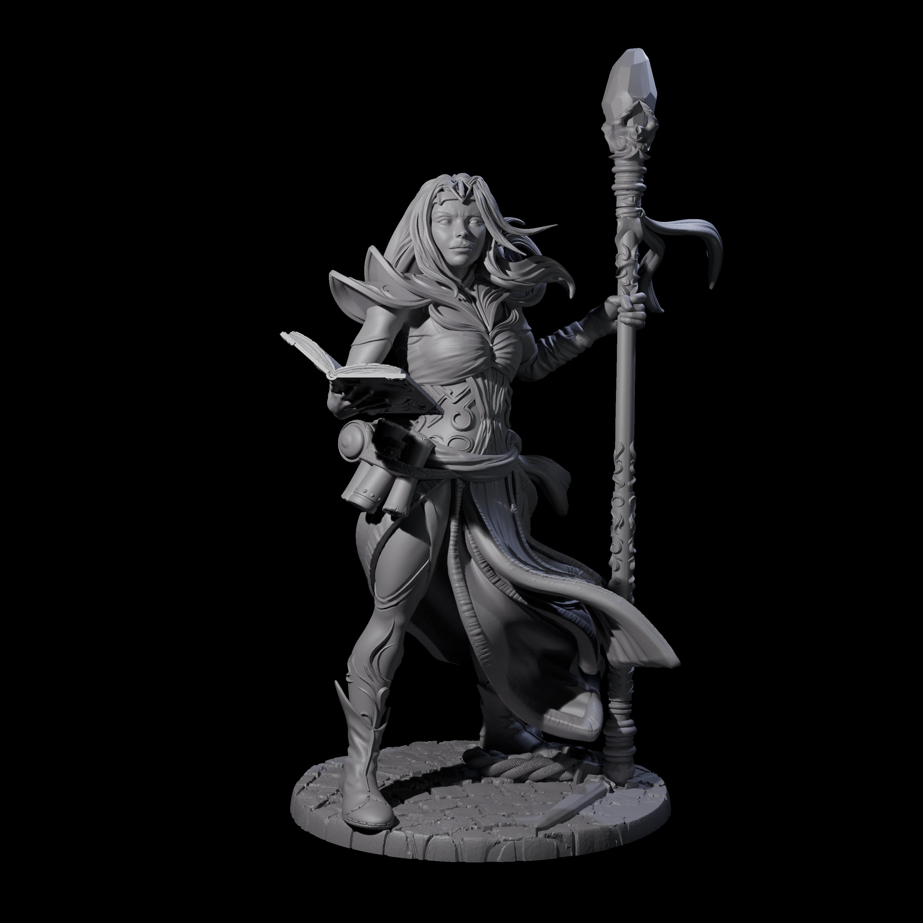 Siffh - Gusting Sorcerer Miniature for Dungeons and Dragons, Pathfinder or other TTRPGs