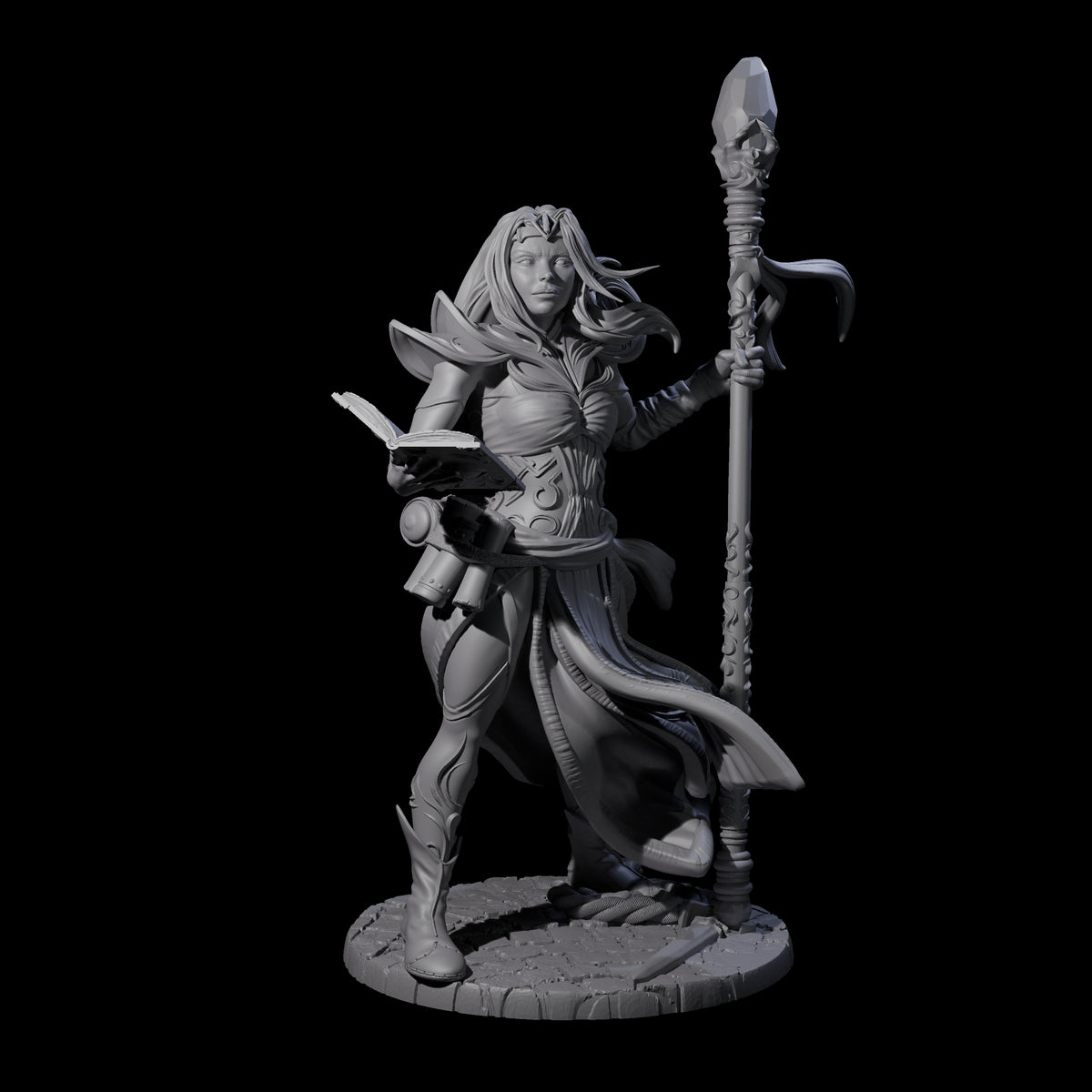 Siffh - Gusting Sorcerer Miniature for Dungeons and Dragons, Pathfinder or other TTRPGs
