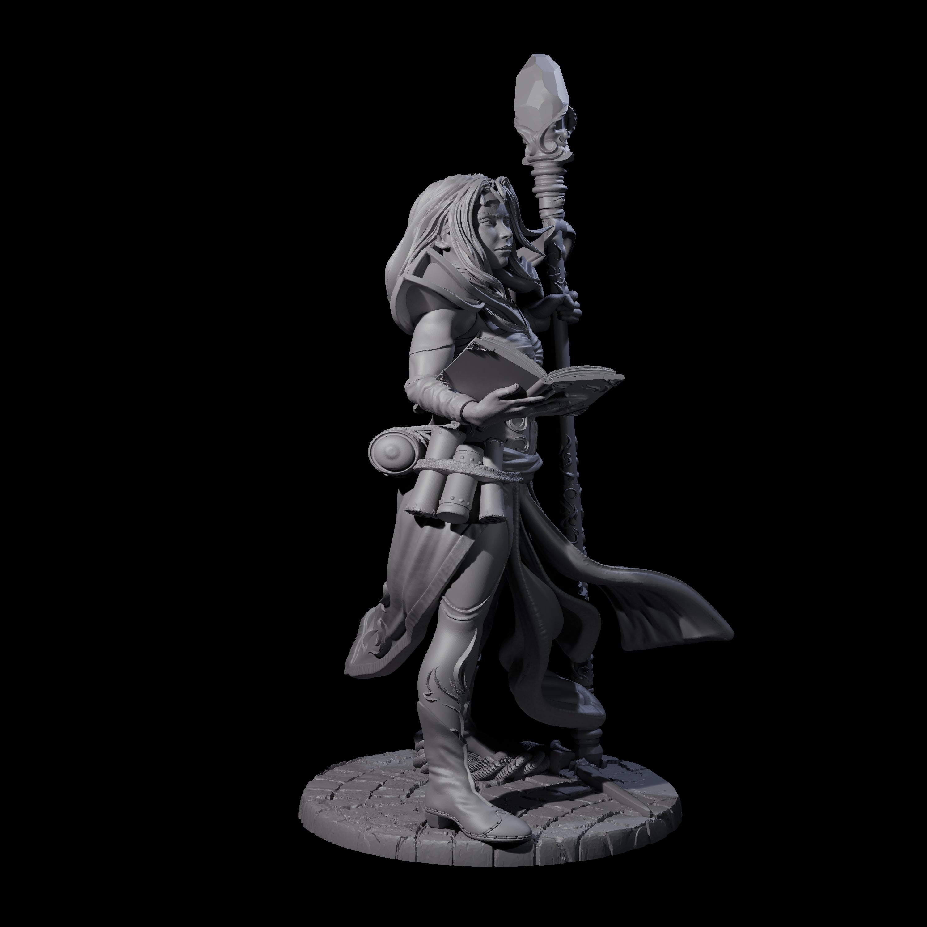 Siffh - Gusting Sorcerer Miniature for Dungeons and Dragons, Pathfinder or other TTRPGs