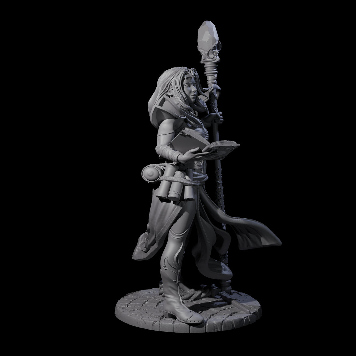Siffh - Gusting Sorcerer Miniature for Dungeons and Dragons, Pathfinder or other TTRPGs