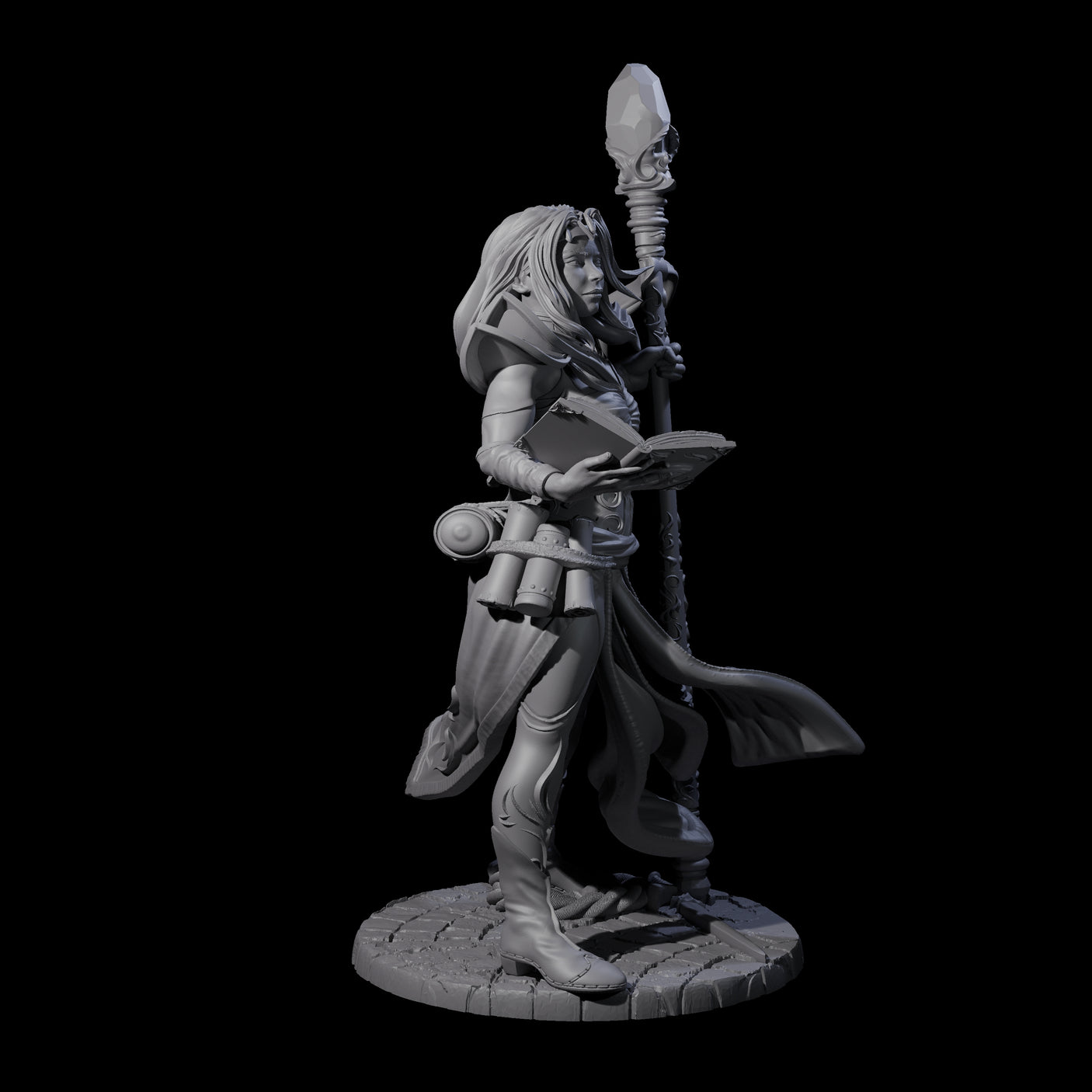 Siffh - Gusting Sorcerer Miniature for Dungeons and Dragons, Pathfinder or other TTRPGs