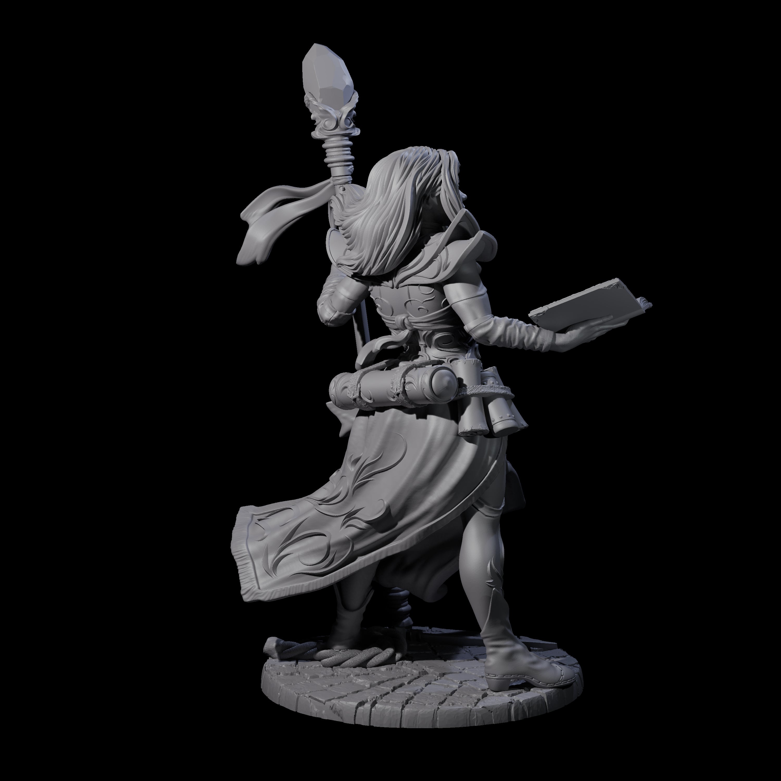 Siffh - Gusting Sorcerer Miniature for Dungeons and Dragons, Pathfinder or other TTRPGs