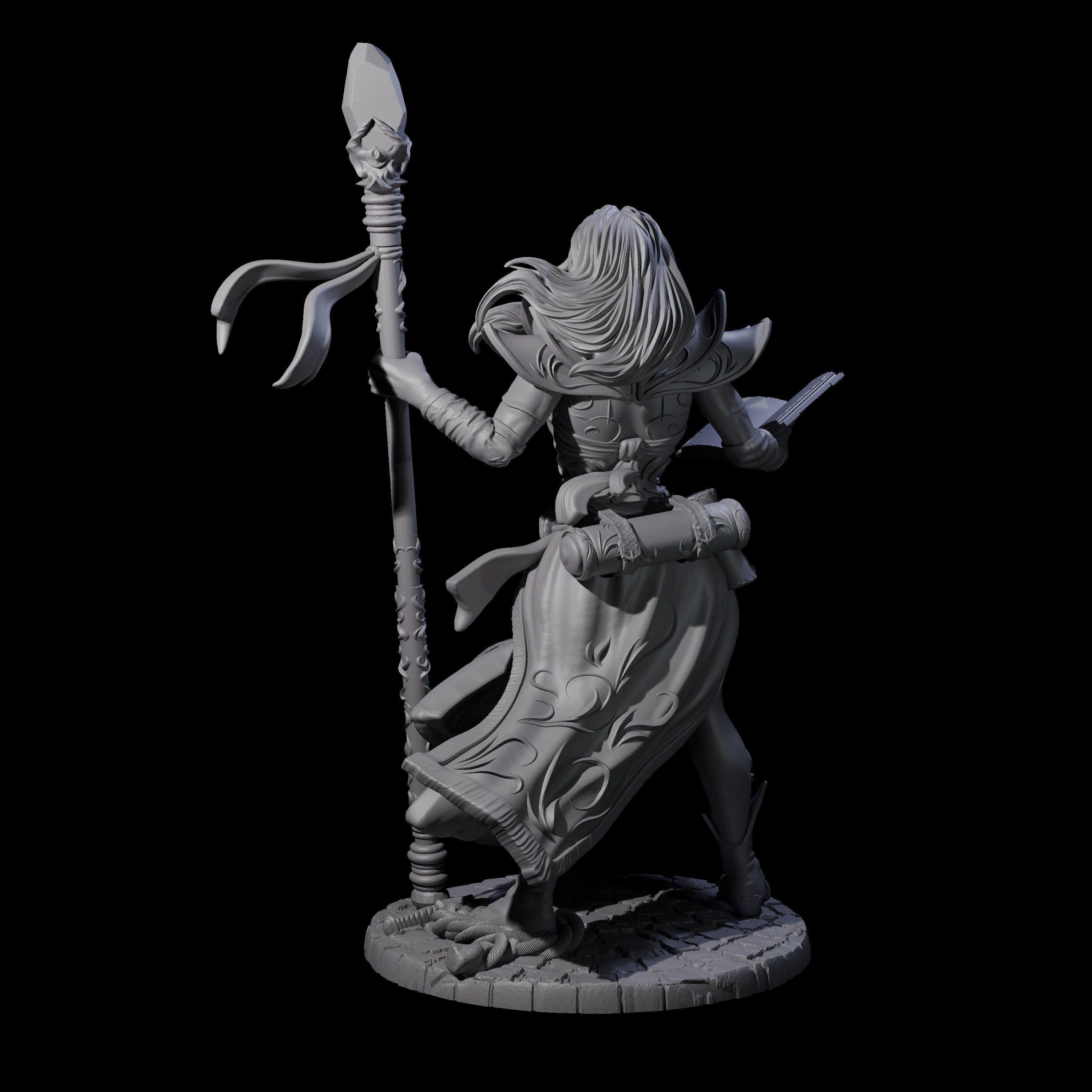 Siffh - Gusting Sorcerer Miniature for Dungeons and Dragons, Pathfinder or other TTRPGs