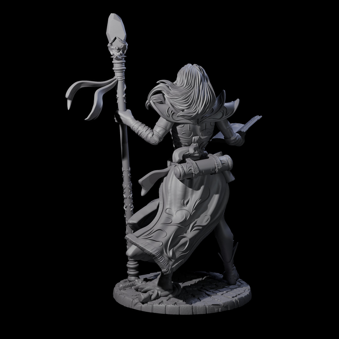 Siffh - Gusting Sorcerer Miniature for Dungeons and Dragons, Pathfinder or other TTRPGs