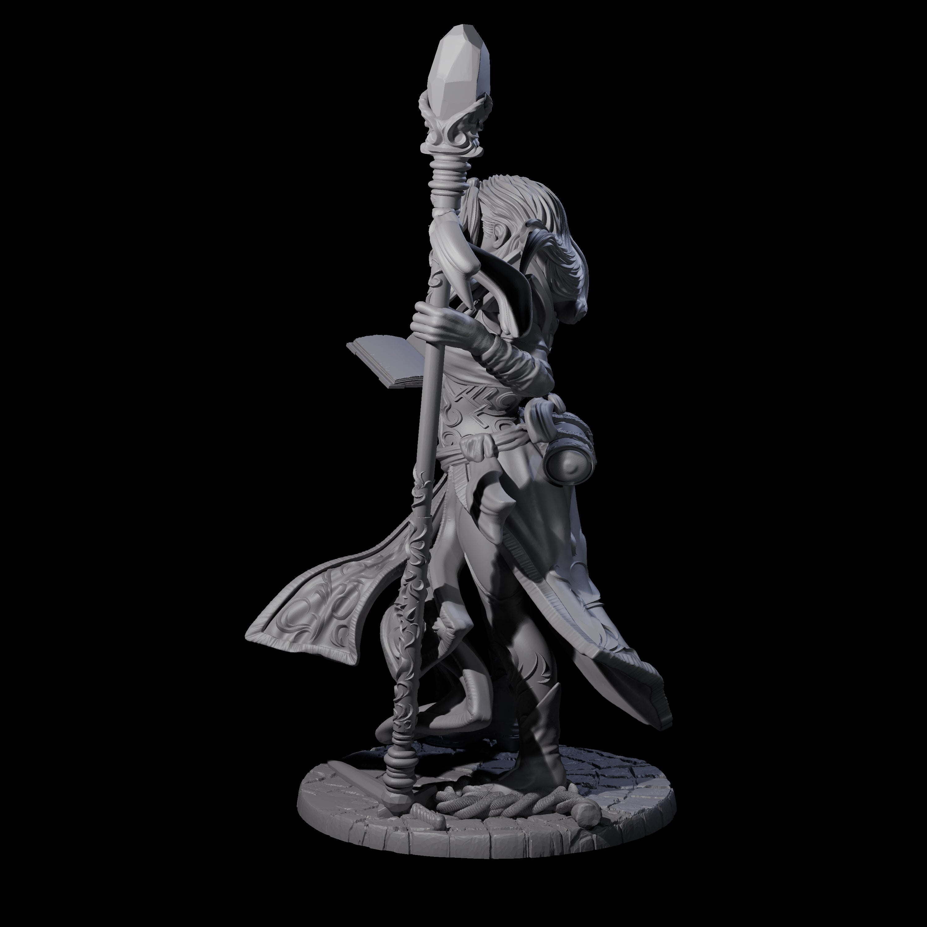 Siffh - Gusting Sorcerer Miniature for Dungeons and Dragons, Pathfinder or other TTRPGs