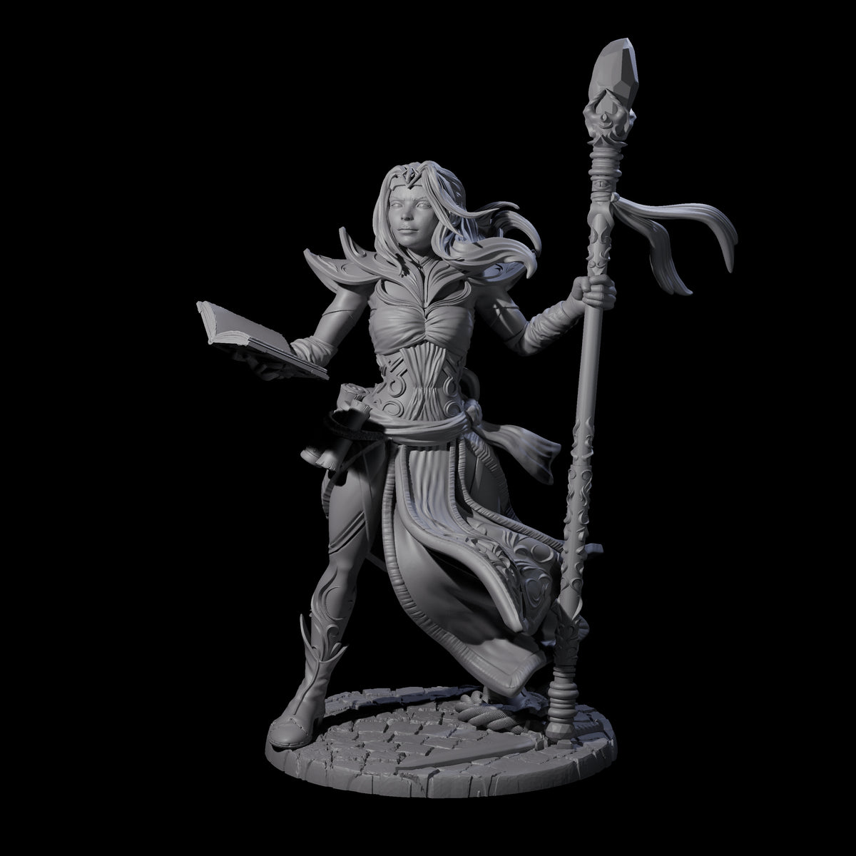 Siffh - Gusting Sorcerer Miniature for Dungeons and Dragons, Pathfinder or other TTRPGs