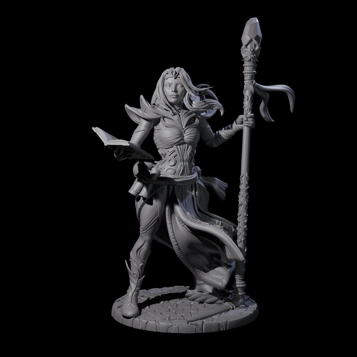 Siffh - Gusting Sorcerer Miniature for Dungeons and Dragons, Pathfinder or other TTRPGs