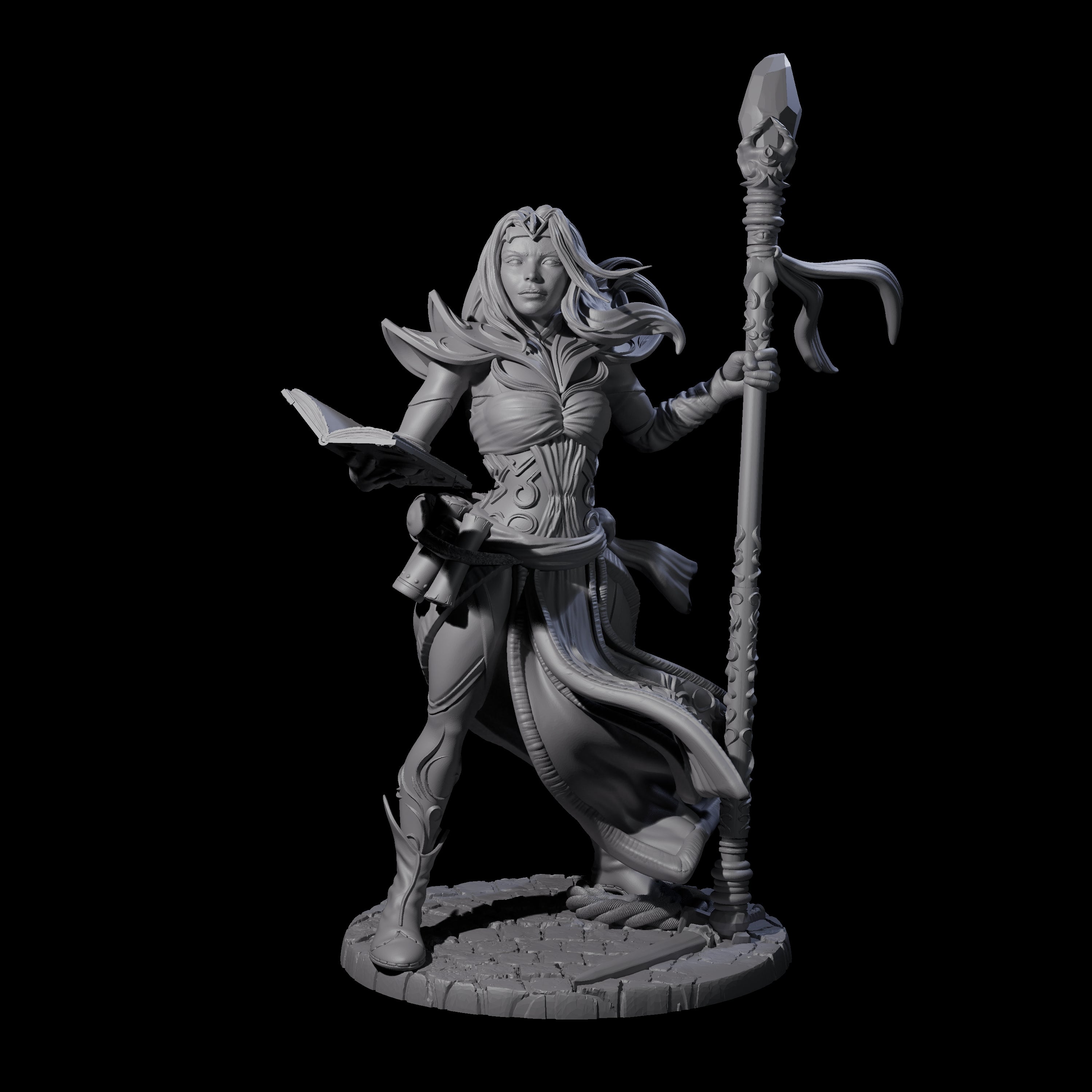 Siffh - Gusting Sorcerer Miniature for Dungeons and Dragons, Pathfinder or other TTRPGs
