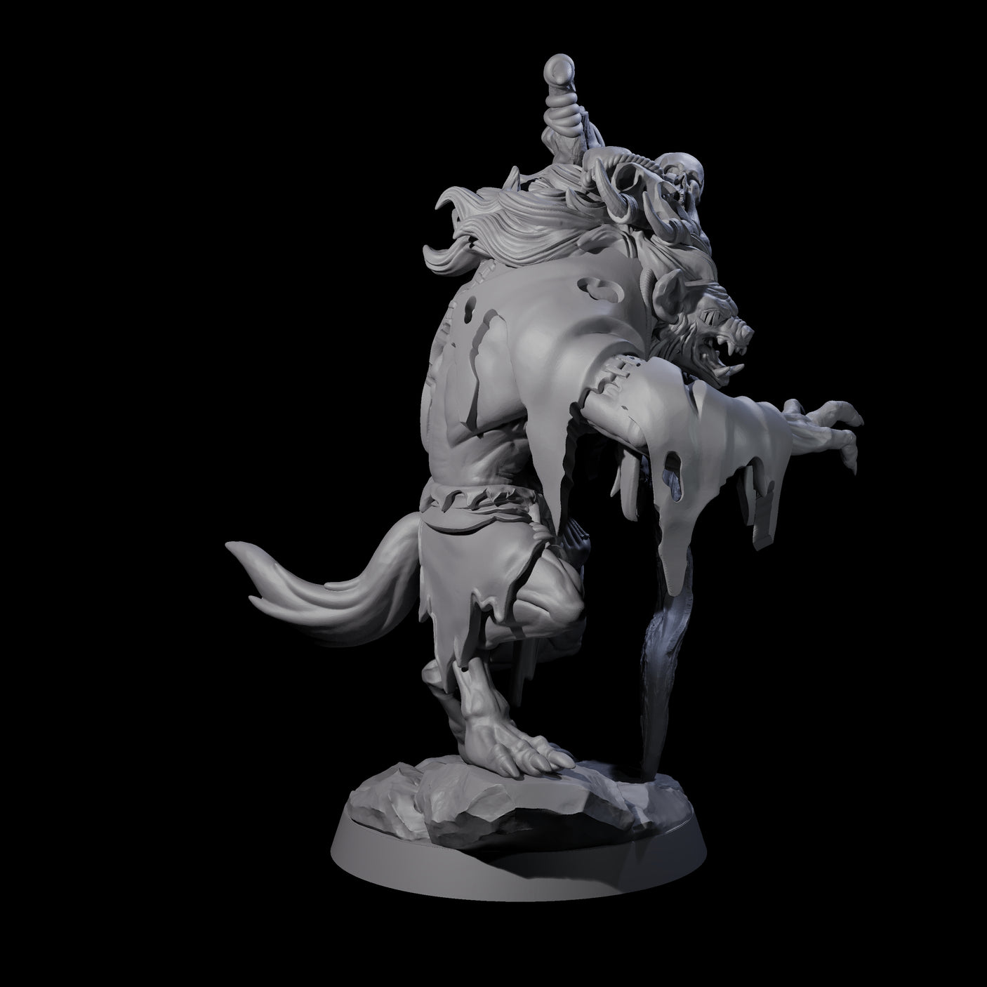 Sinister Gnoll Ruincaller Miniature for Dungeons and Dragons, Pathfinder or other TTRPGs
