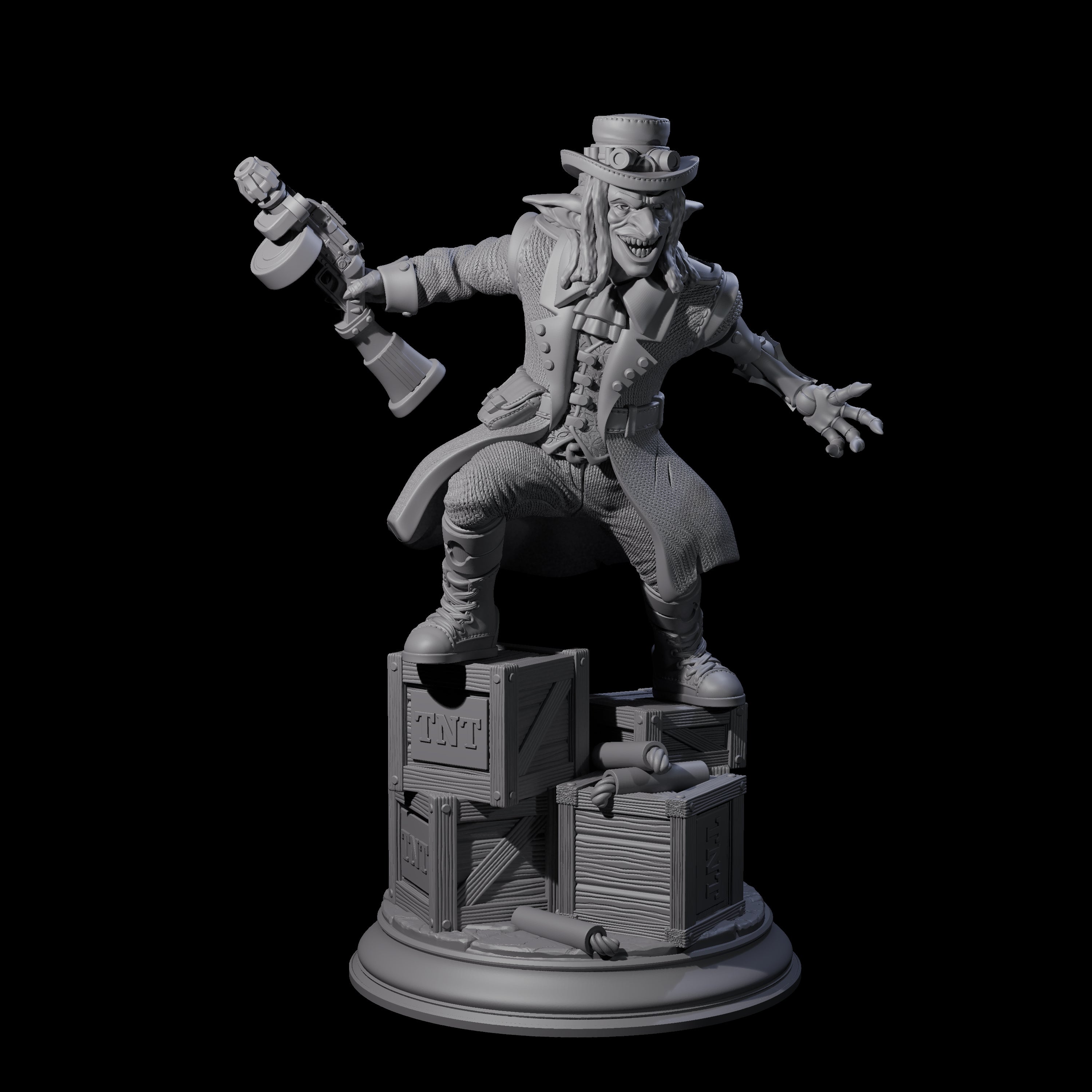 Sinister Goblin Gangster Miniature for Dungeons and Dragons, Pathfinder or other TTRPGs