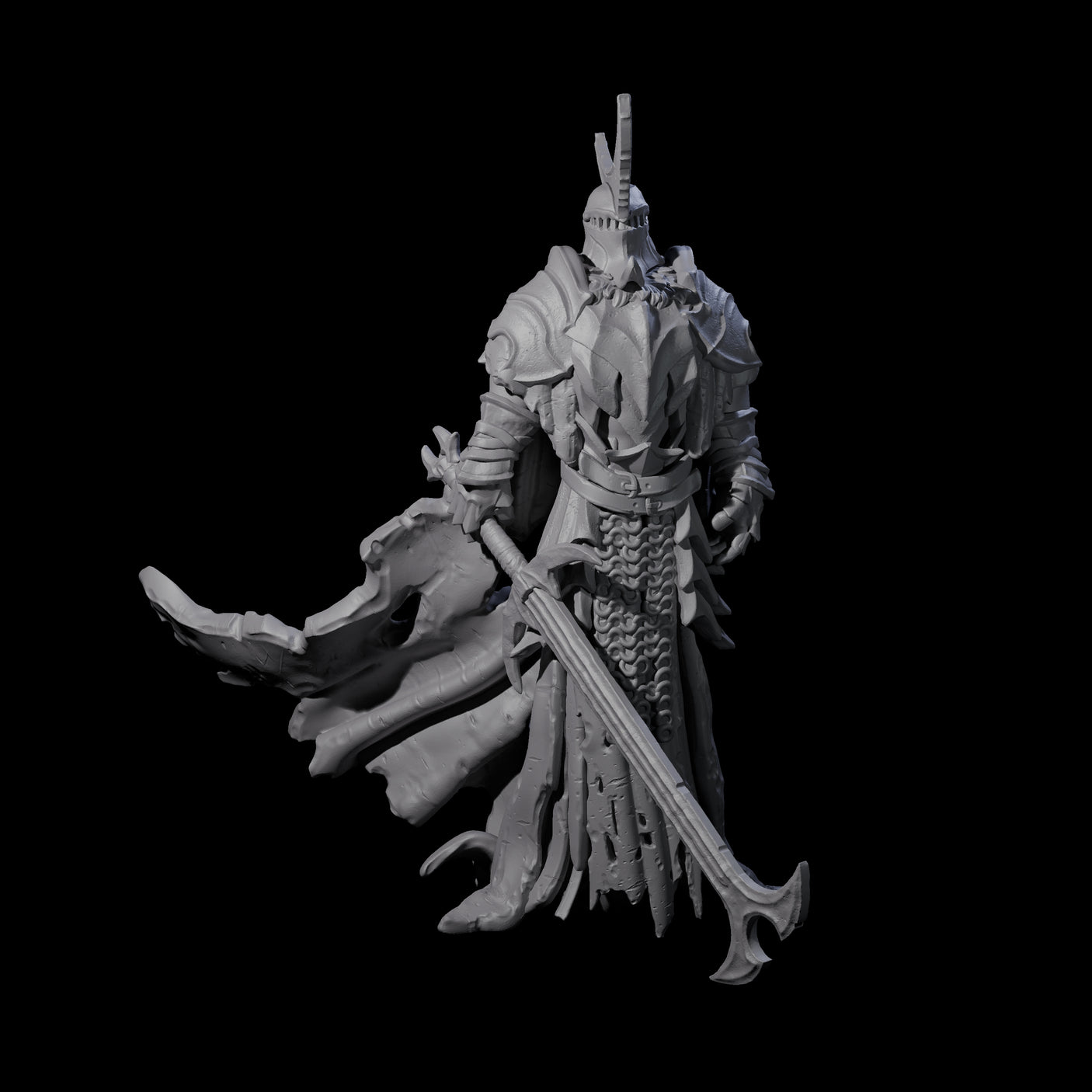 Sinister Graveknight A Miniature for Dungeons and Dragons, Pathfinder or other TTRPGs