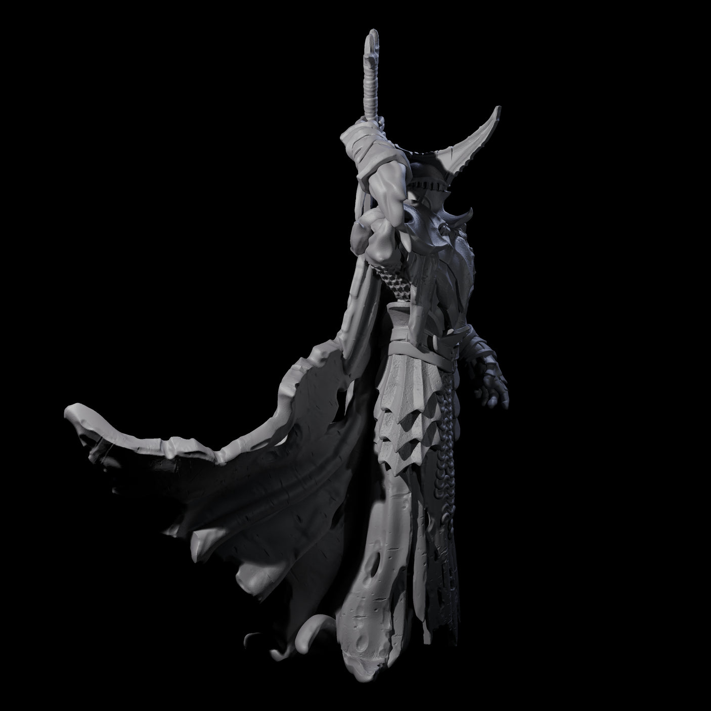 Sinister Graveknight C Miniature for Dungeons and Dragons, Pathfinder or other TTRPGs