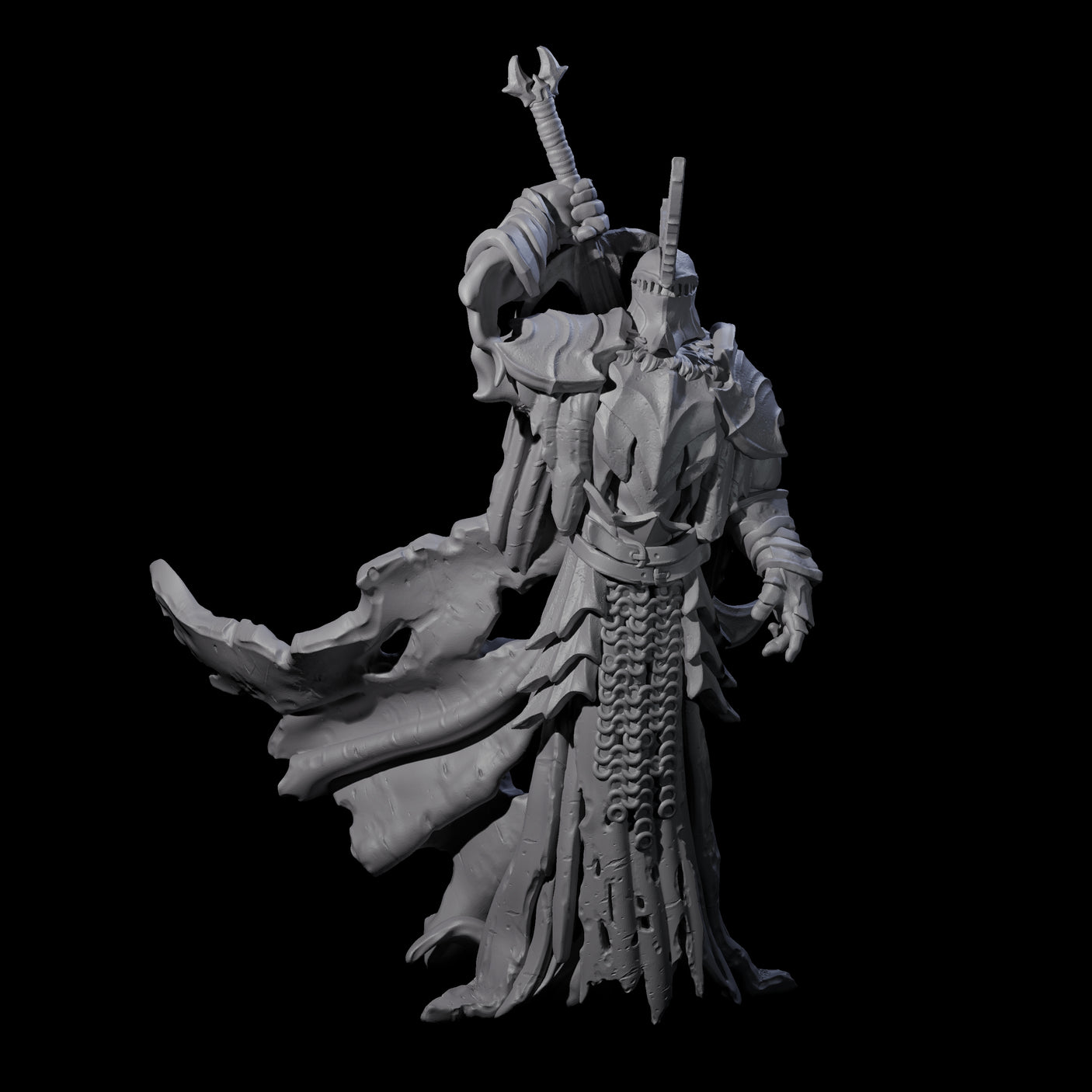 Sinister Graveknight C Miniature for Dungeons and Dragons, Pathfinder or other TTRPGs