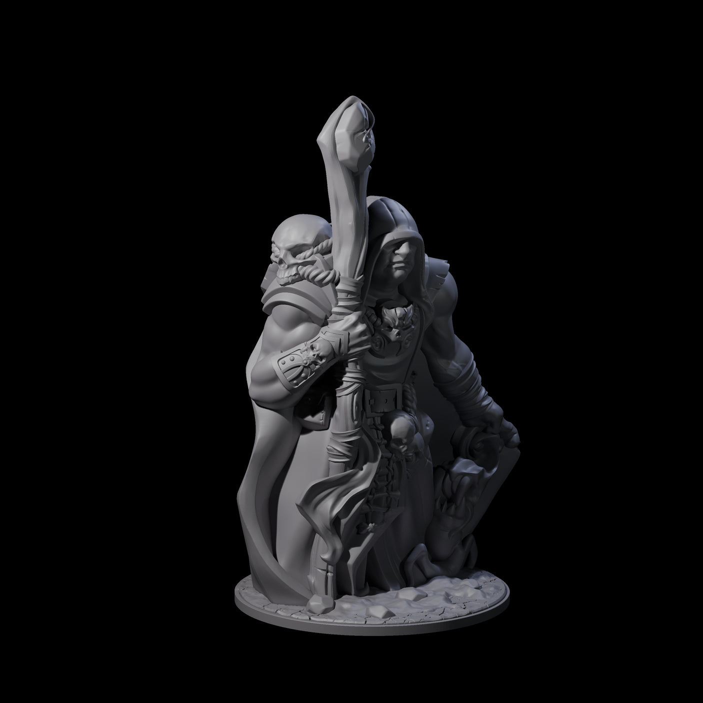 Sinister Human Necromancer Miniature for Dungeons and Dragons, Pathfinder or other TTRPGs