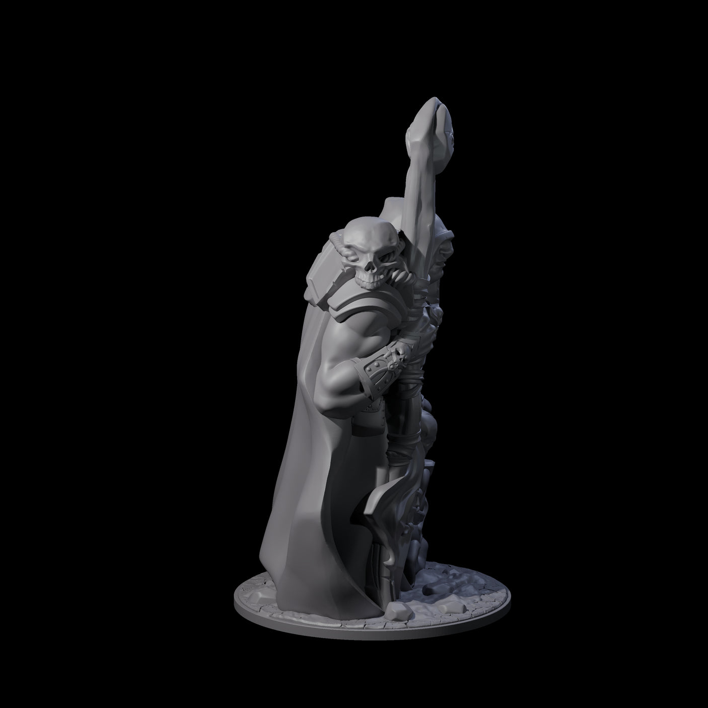 Sinister Human Necromancer Miniature for Dungeons and Dragons, Pathfinder or other TTRPGs