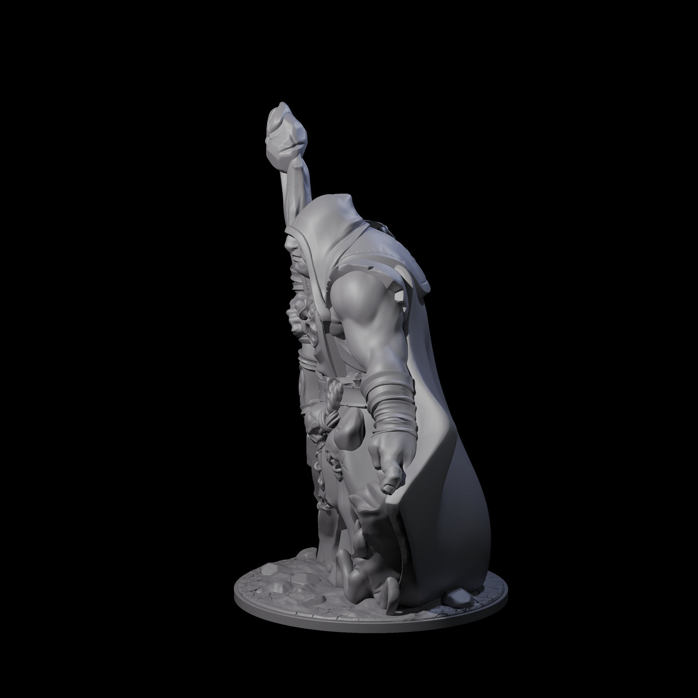 Sinister Human Necromancer Miniature for Dungeons and Dragons, Pathfinder or other TTRPGs