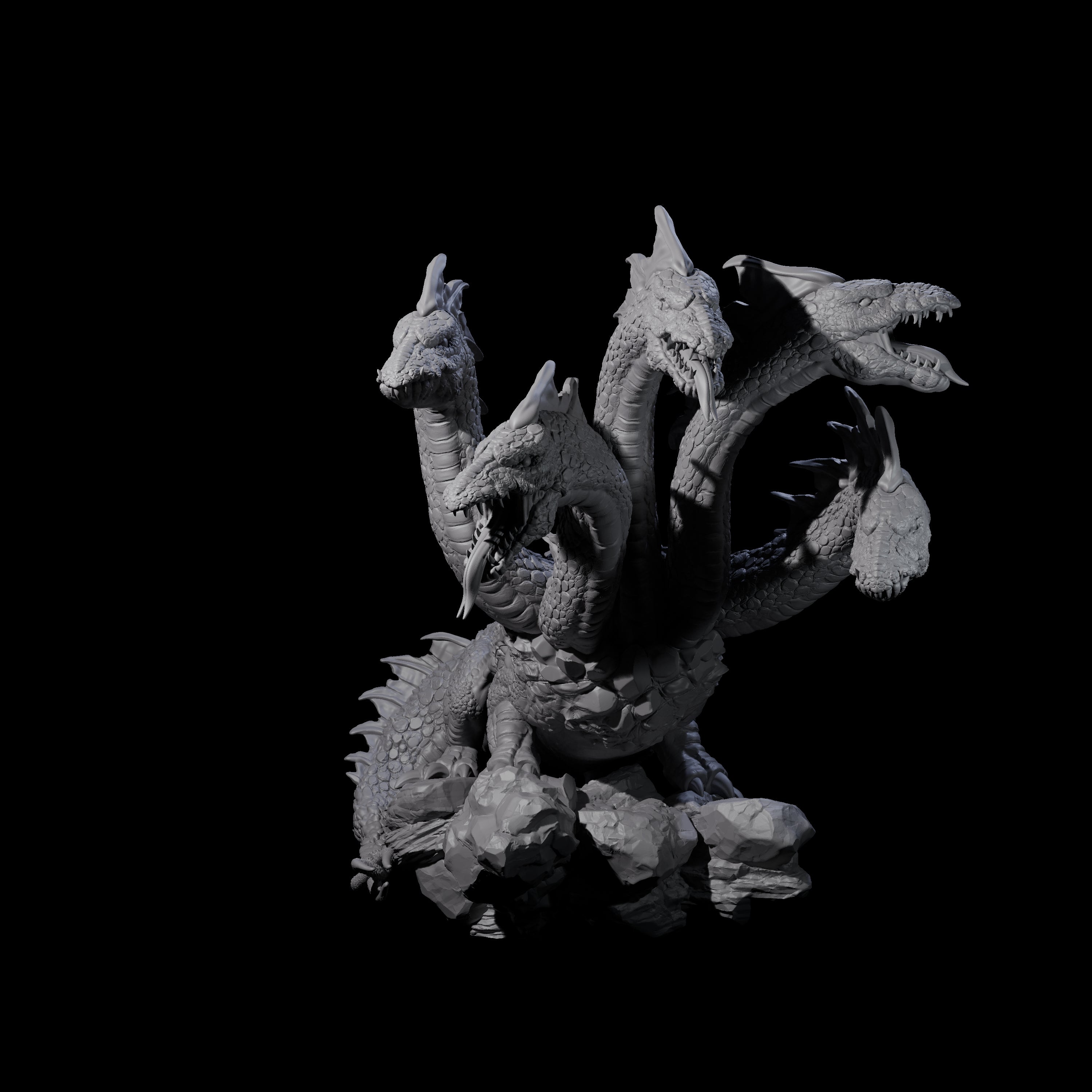 Sinister Hydra Miniature for Dungeons and Dragons, Pathfinder or other TTRPGs