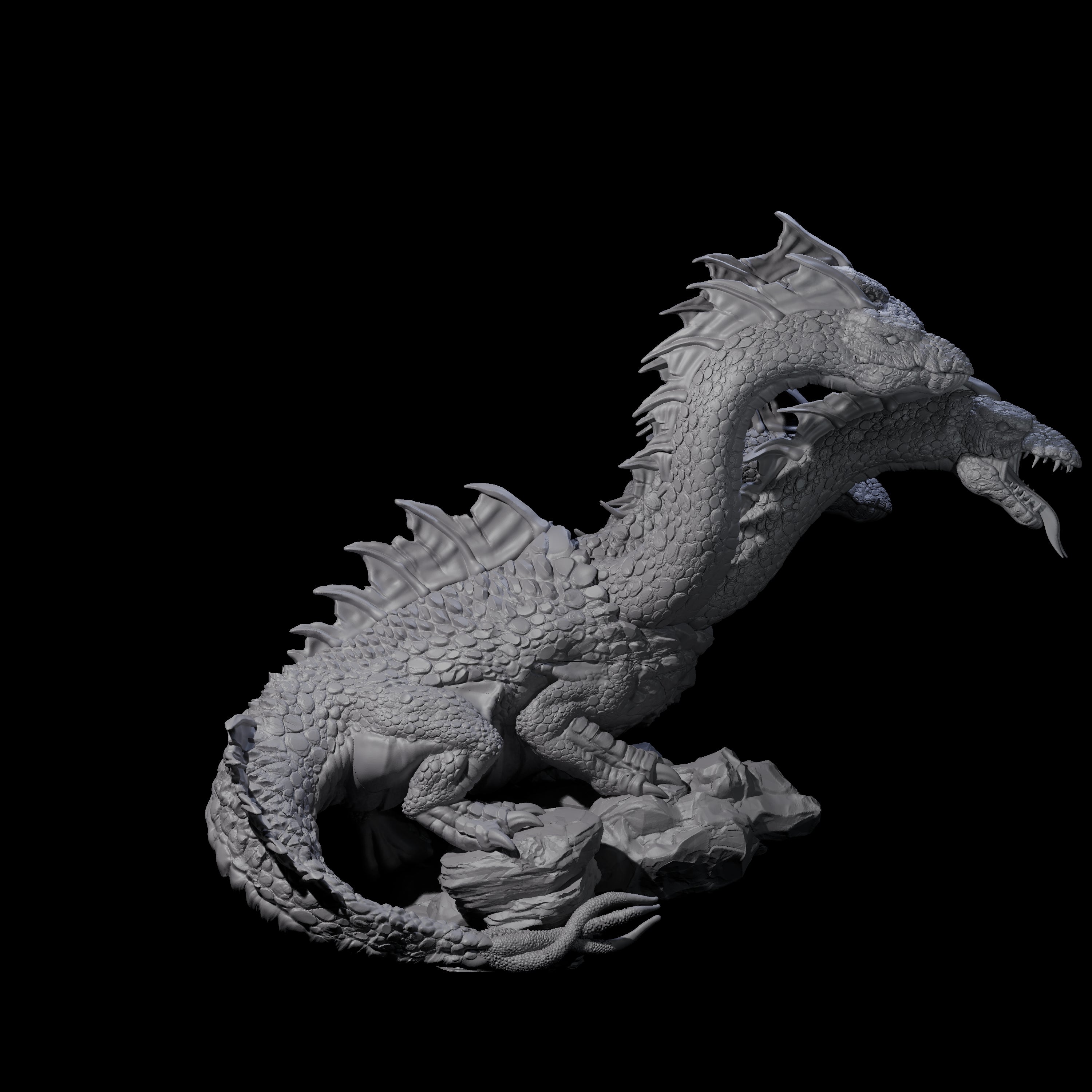 Sinister Hydra Miniature for Dungeons and Dragons, Pathfinder or other TTRPGs