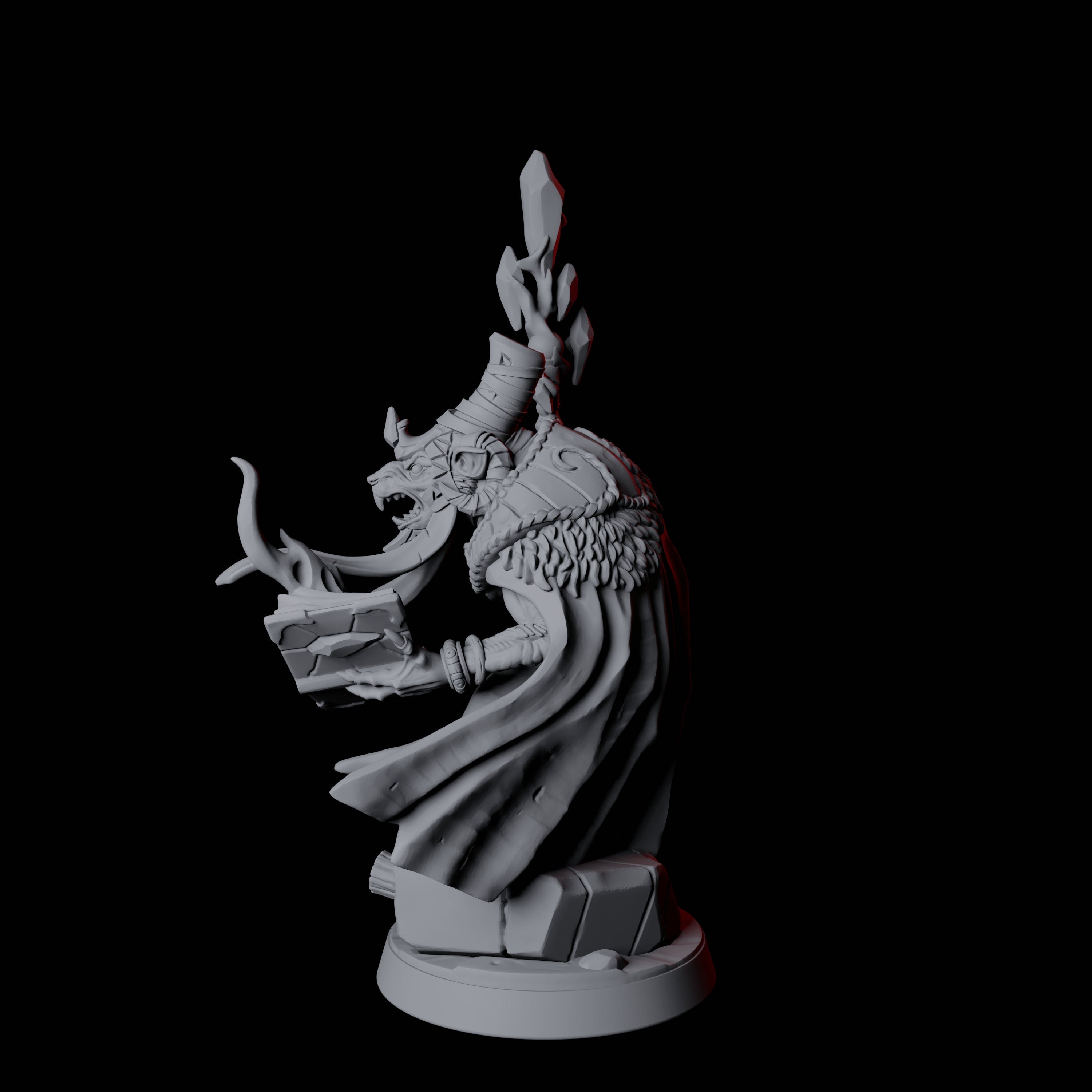 Sinister Ratfolk Necormancer Miniature for Dungeons and Dragons, Pathfinder or other TTRPGs