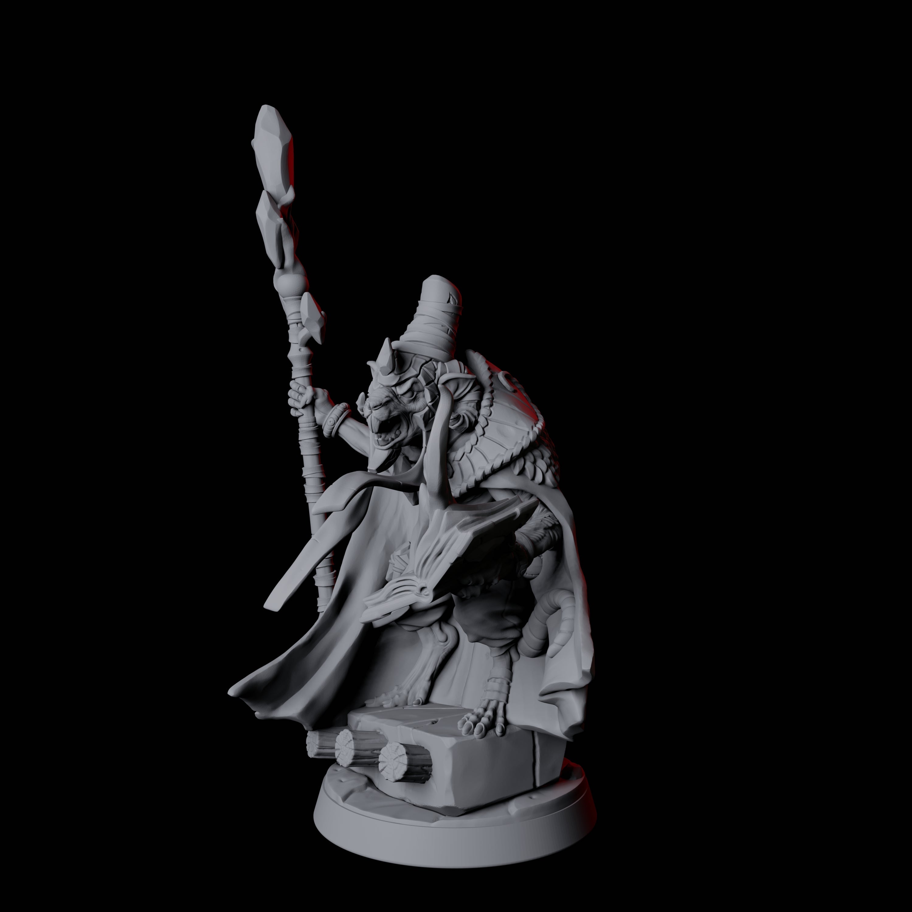 Sinister Ratfolk Necormancer Miniature for Dungeons and Dragons, Pathfinder or other TTRPGs