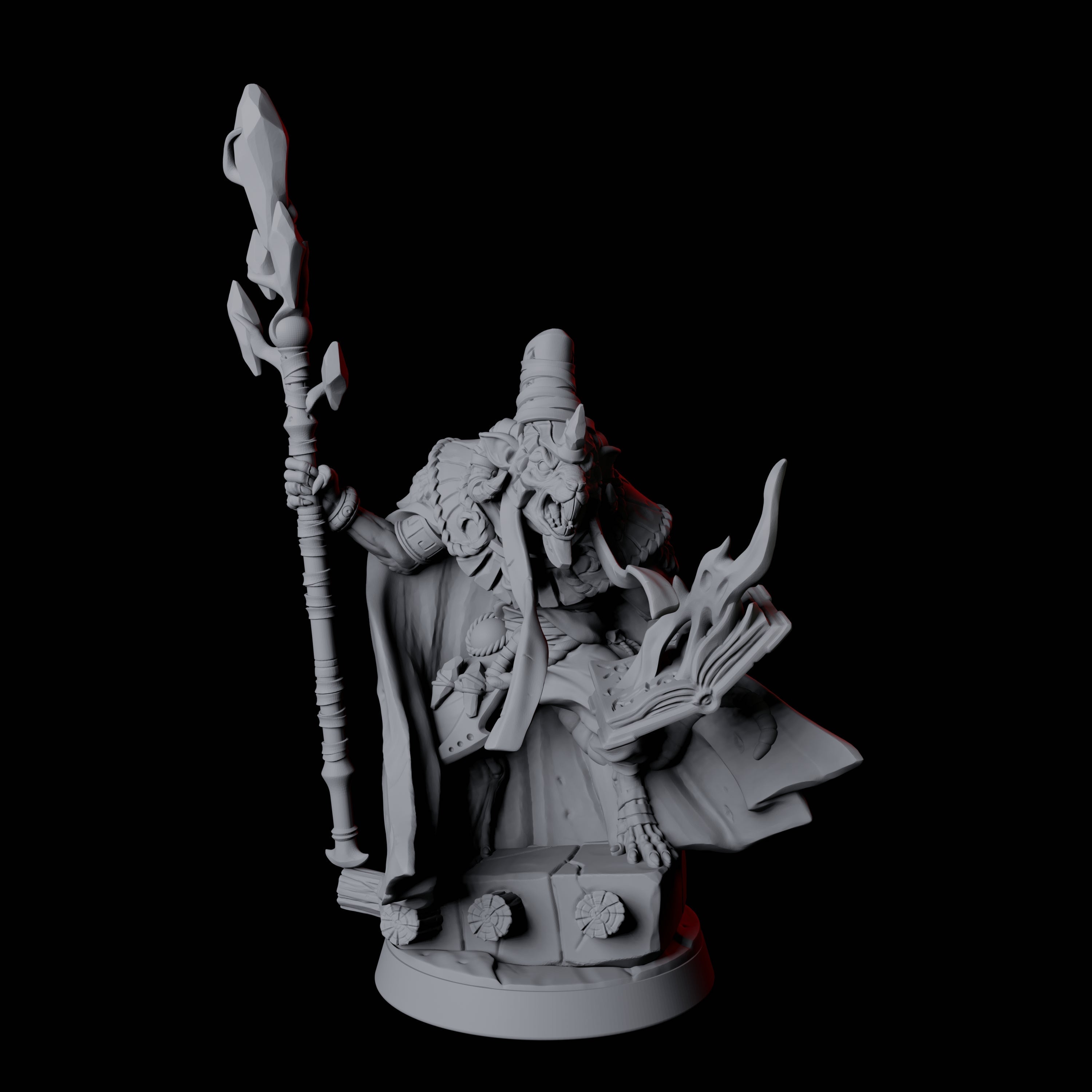 Sinister Ratfolk Necormancer Miniature for Dungeons and Dragons, Pathfinder or other TTRPGs
