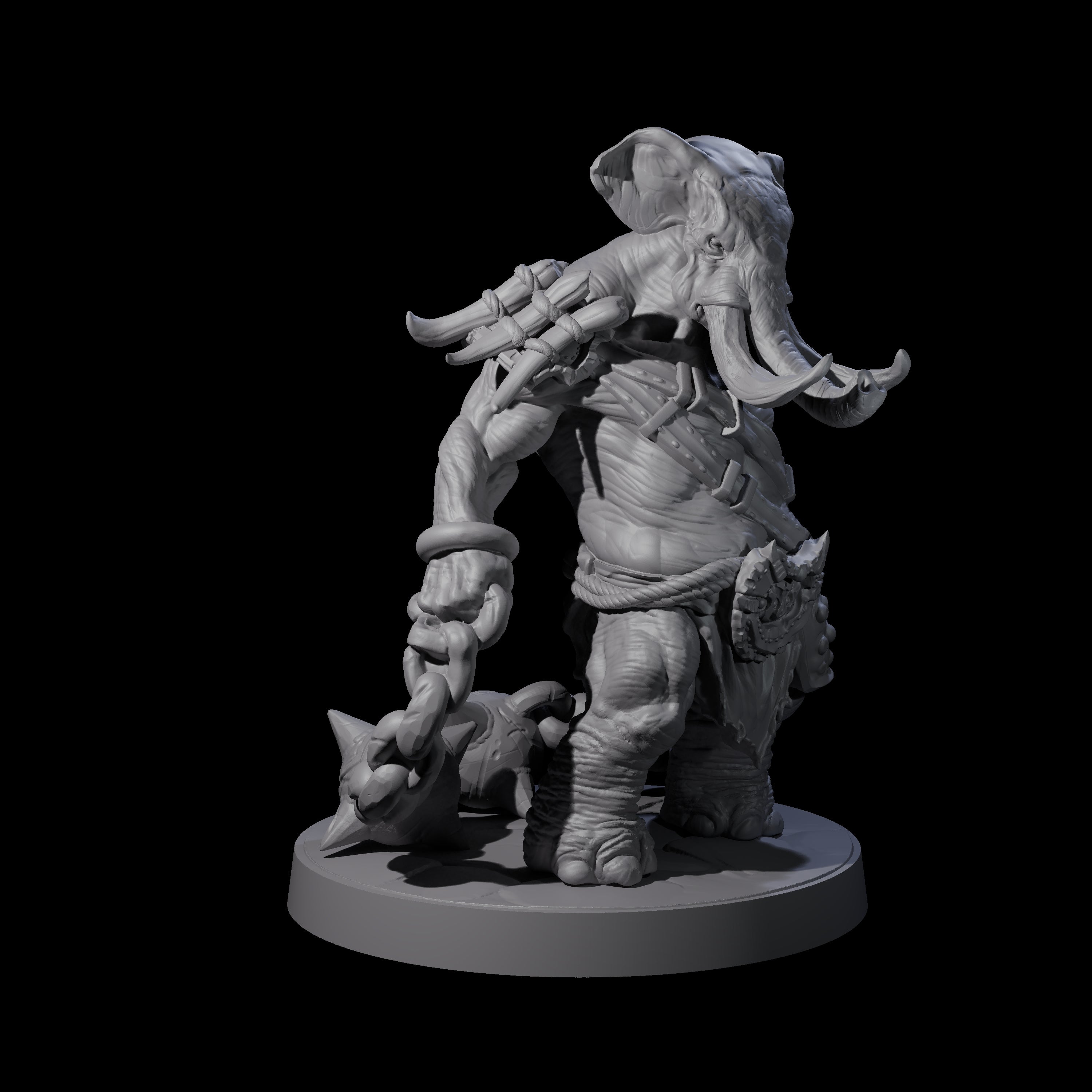 Sinuous Loxodon Gladiator A Miniature for Dungeons and Dragons, Pathfinder or other TTRPGs