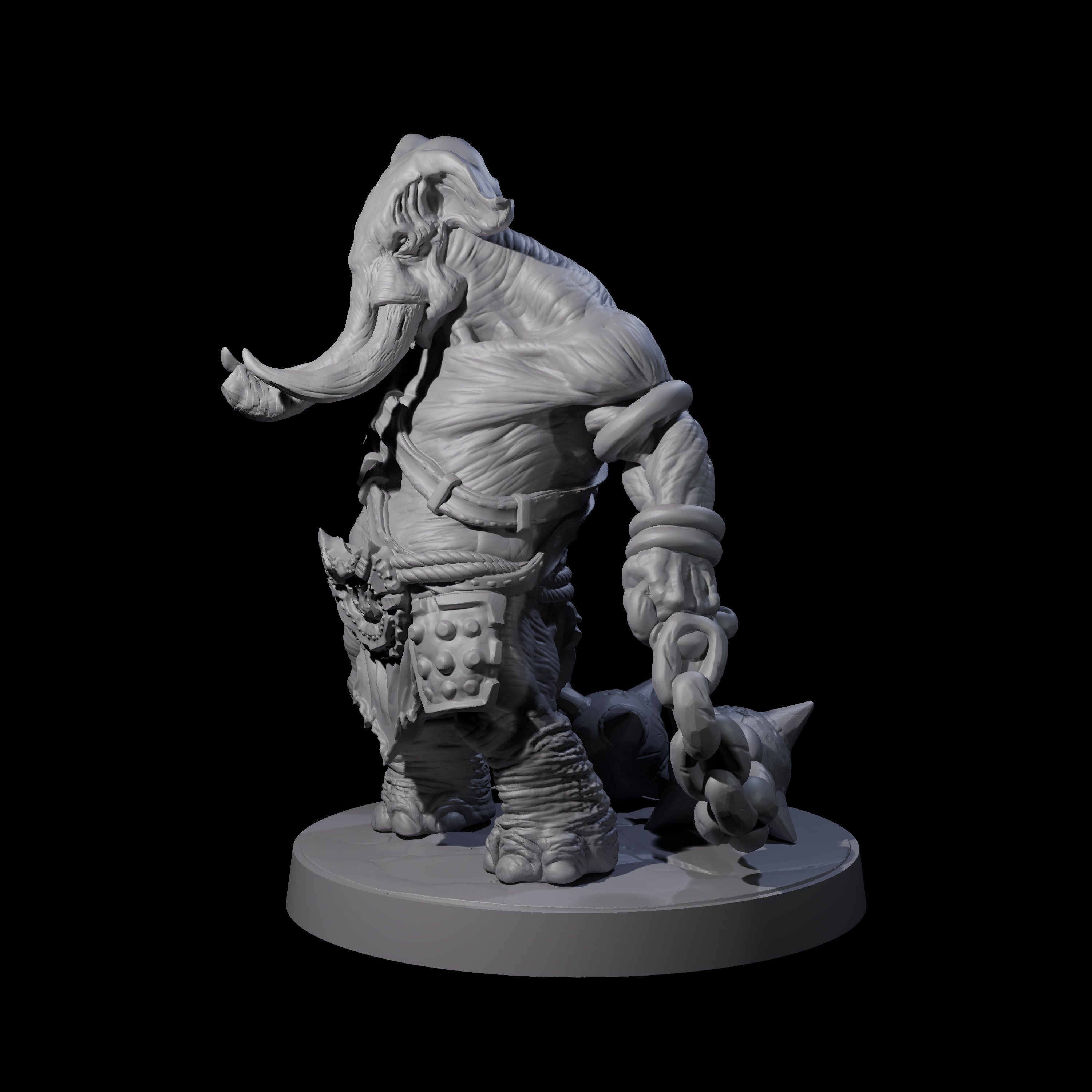 Sinuous Loxodon Gladiator A Miniature for Dungeons and Dragons, Pathfinder or other TTRPGs