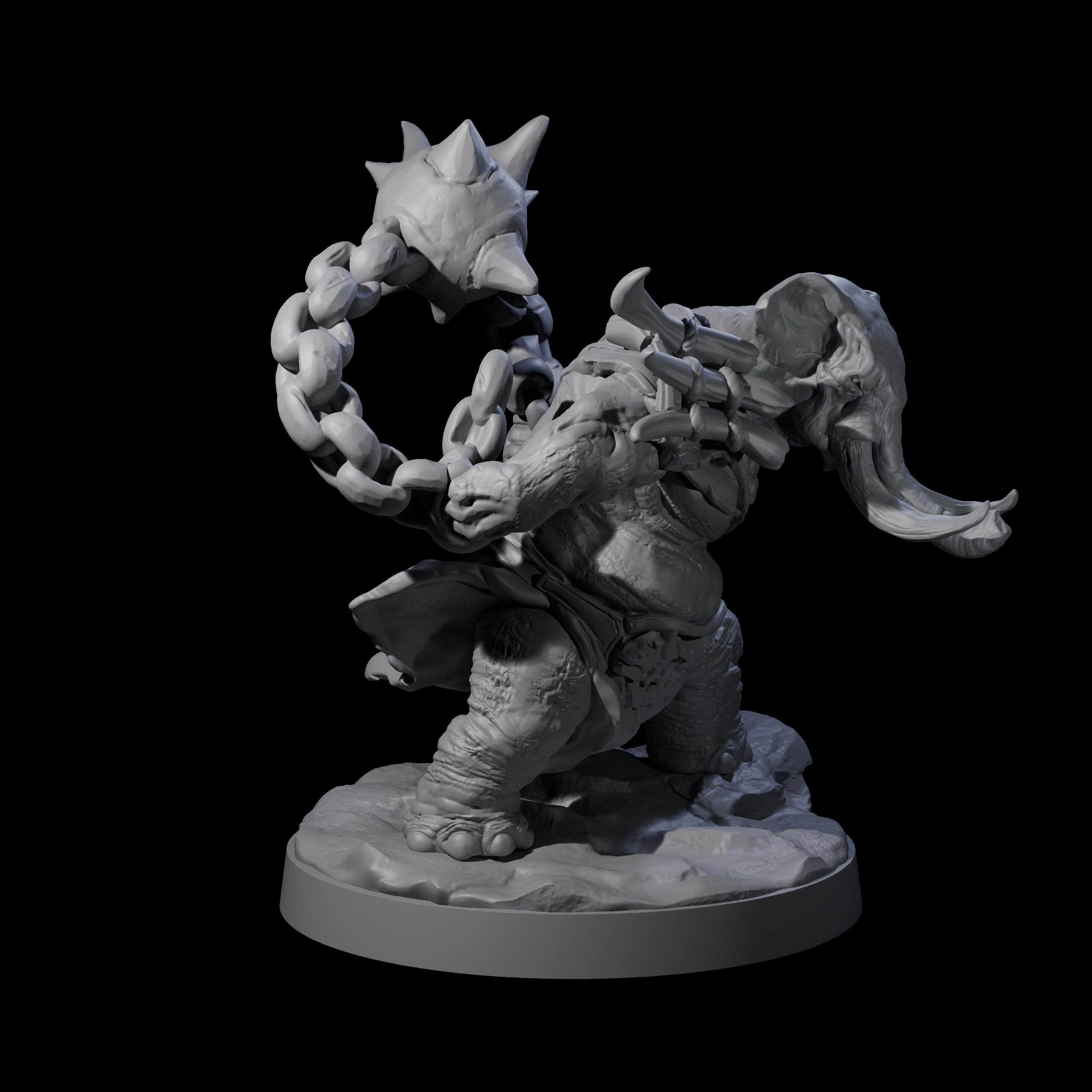 Sinuous Loxodon Gladiator B Miniature for Dungeons and Dragons, Pathfinder or other TTRPGs