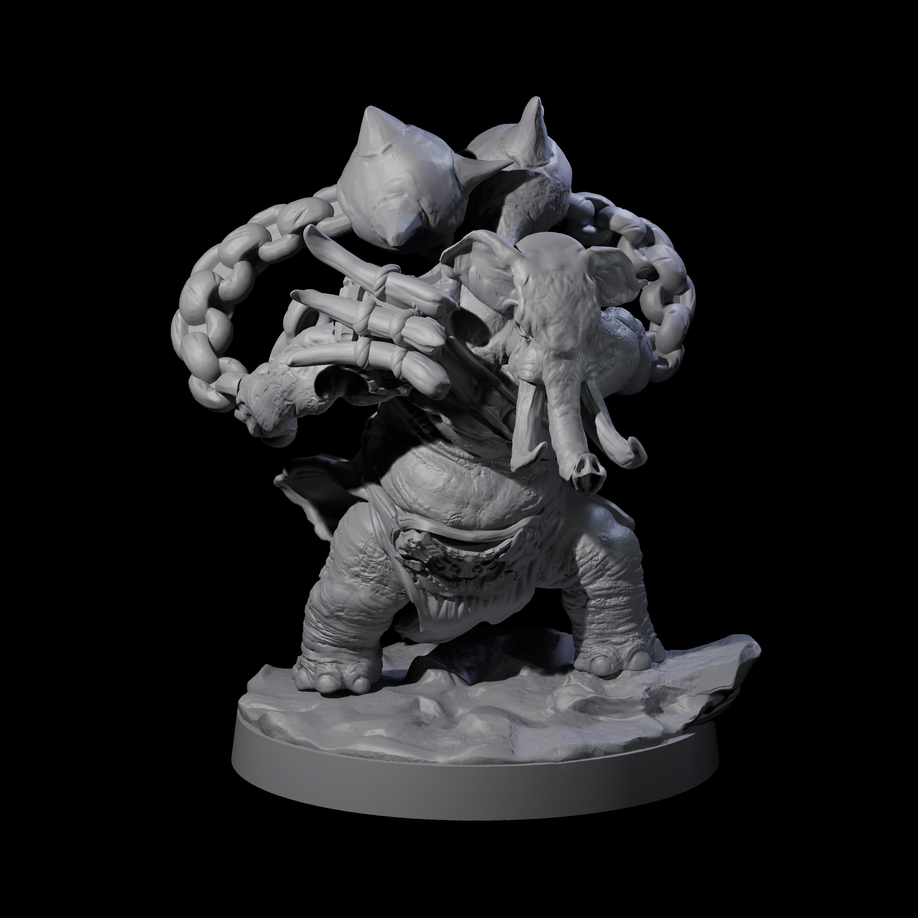 Sinuous Loxodon Gladiator B Miniature for Dungeons and Dragons, Pathfinder or other TTRPGs