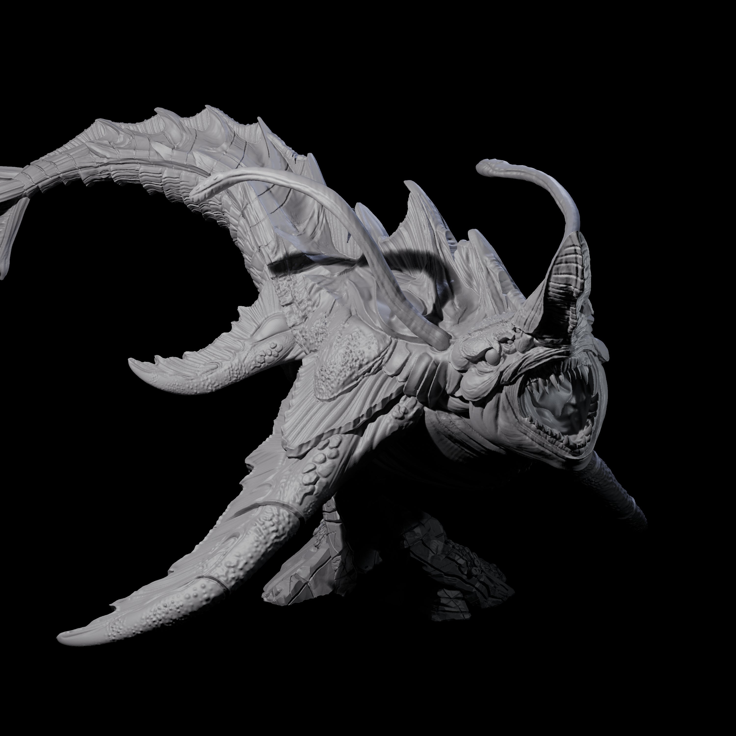 Sinuous Zaratan Tidehunter Miniature for Dungeons and Dragons, Pathfinder or other TTRPGs